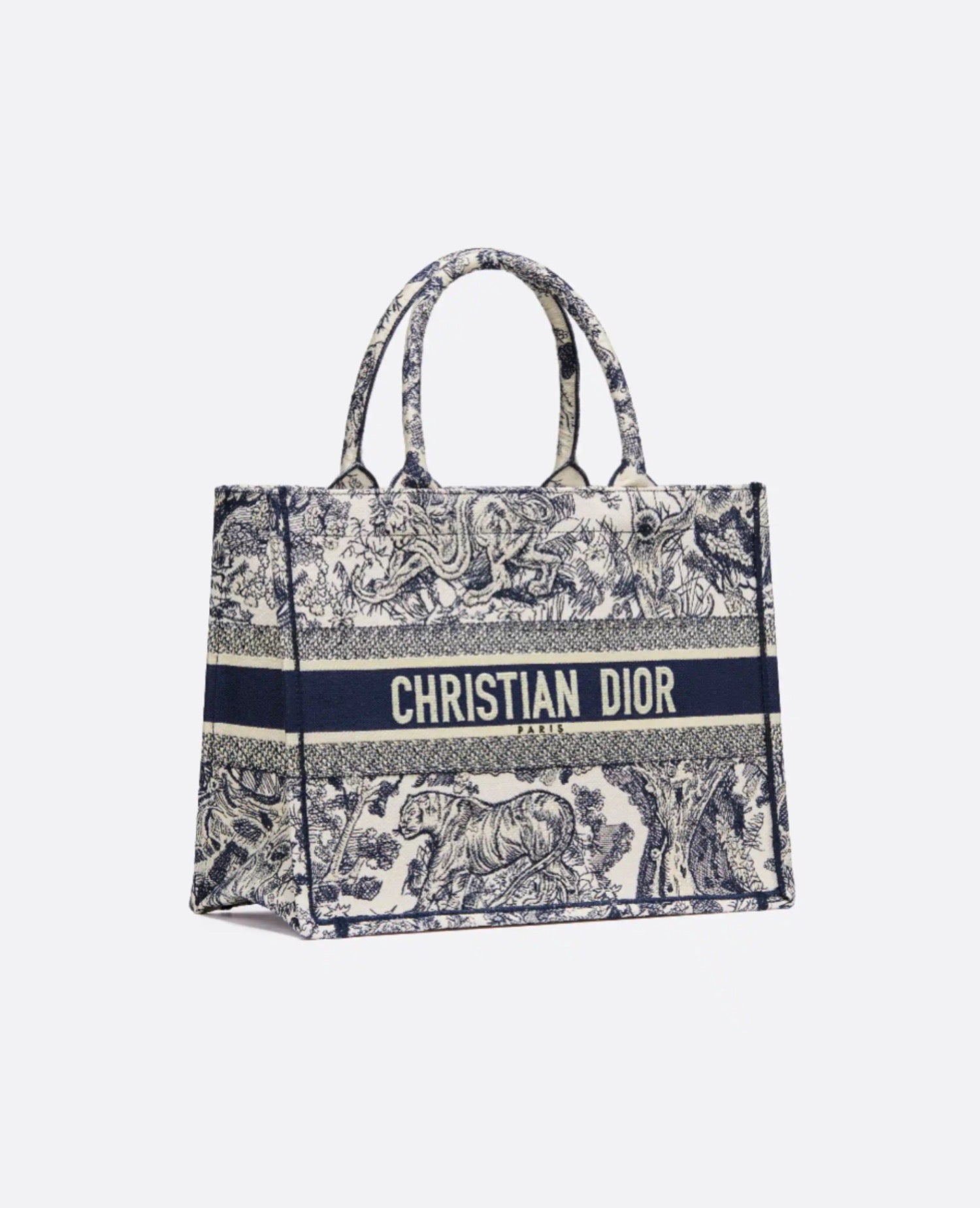 Christian Dior Medium Dior Book Tote Blue Toile