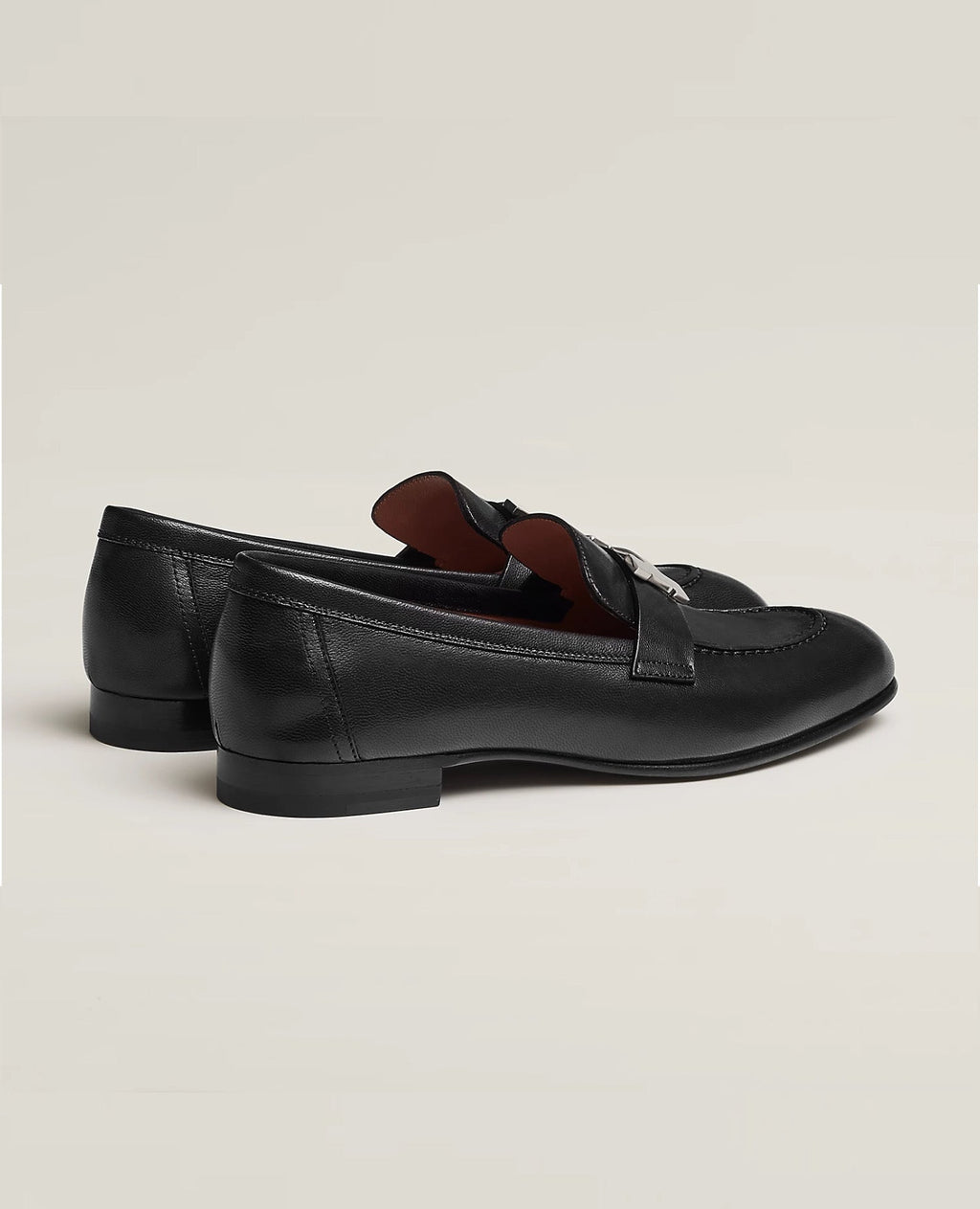 Hermès Paris loafer Noir H Silver