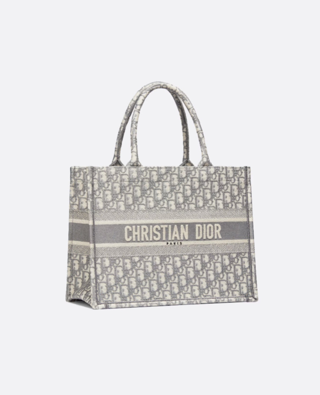 Christian Dior Medium Book Tote Bag Gray Motif