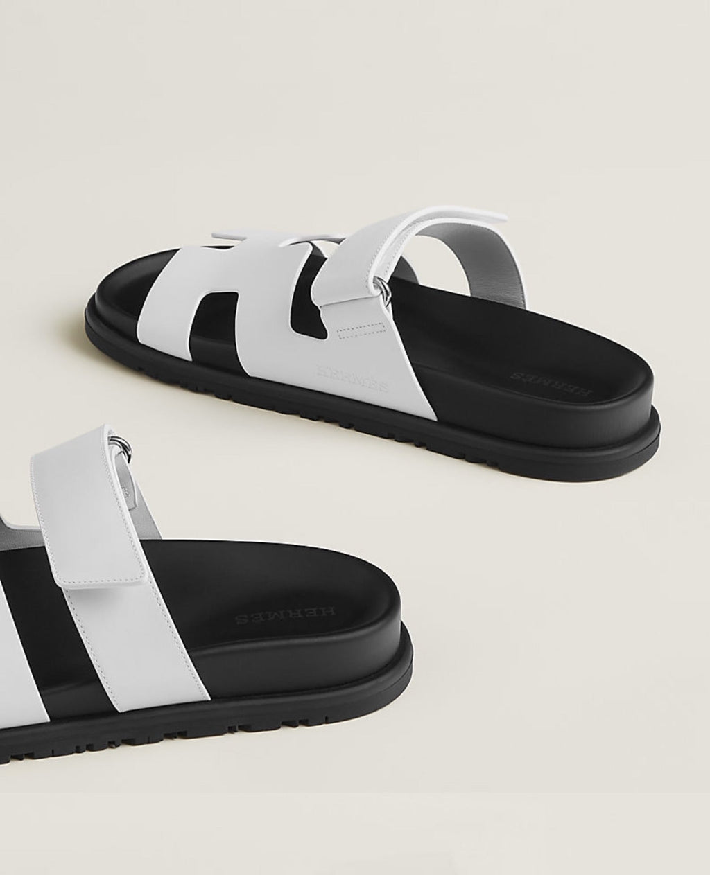 Hermès Chypre Sandal White Goatskin Lining