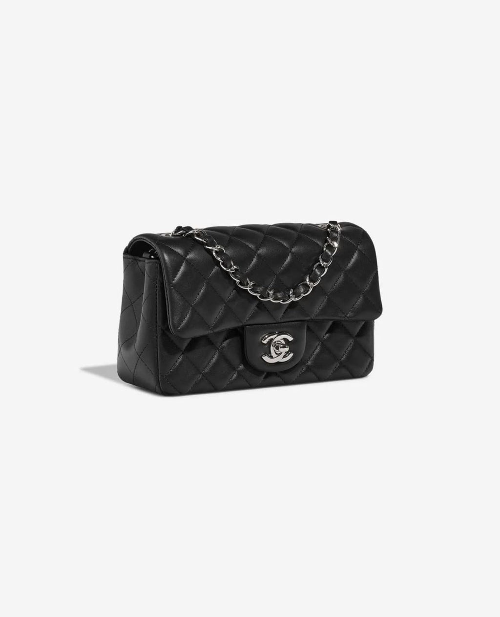 Coco Mini Classic Double Flap Silver Hardware