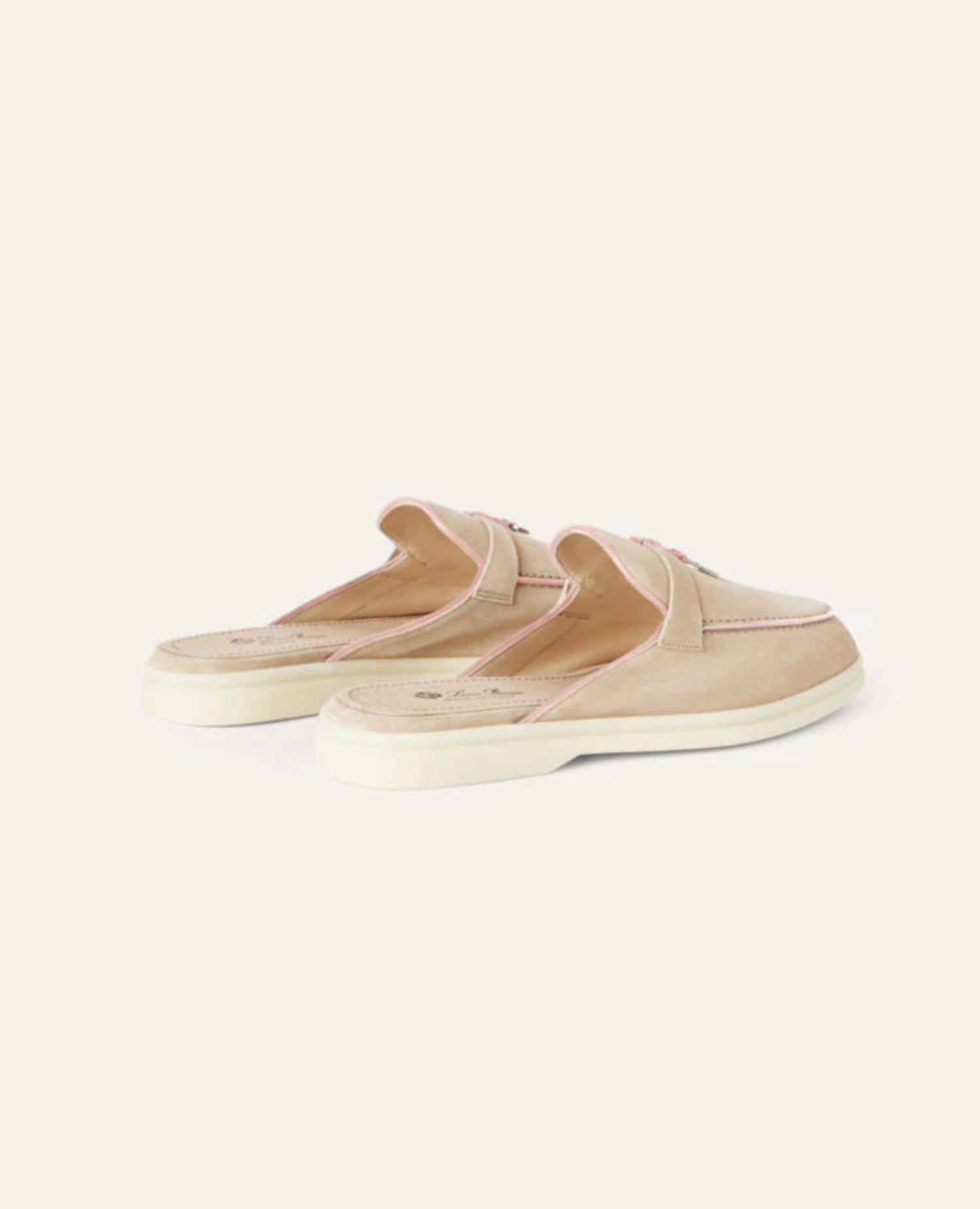 Loro Piana Babouche Charms Walk Loafers Pink Sand