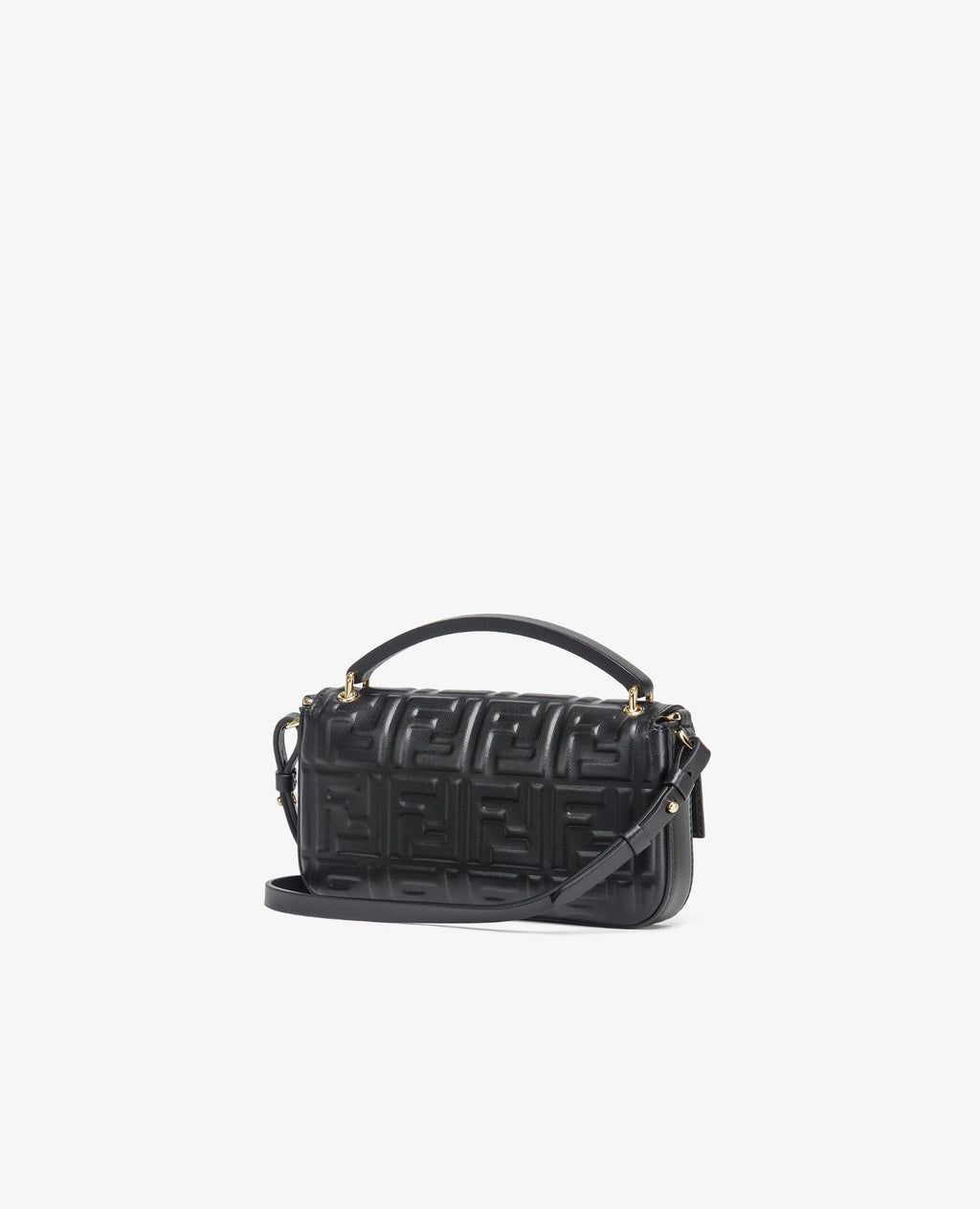 Fendi Baguette Phone Black Leather Pouch