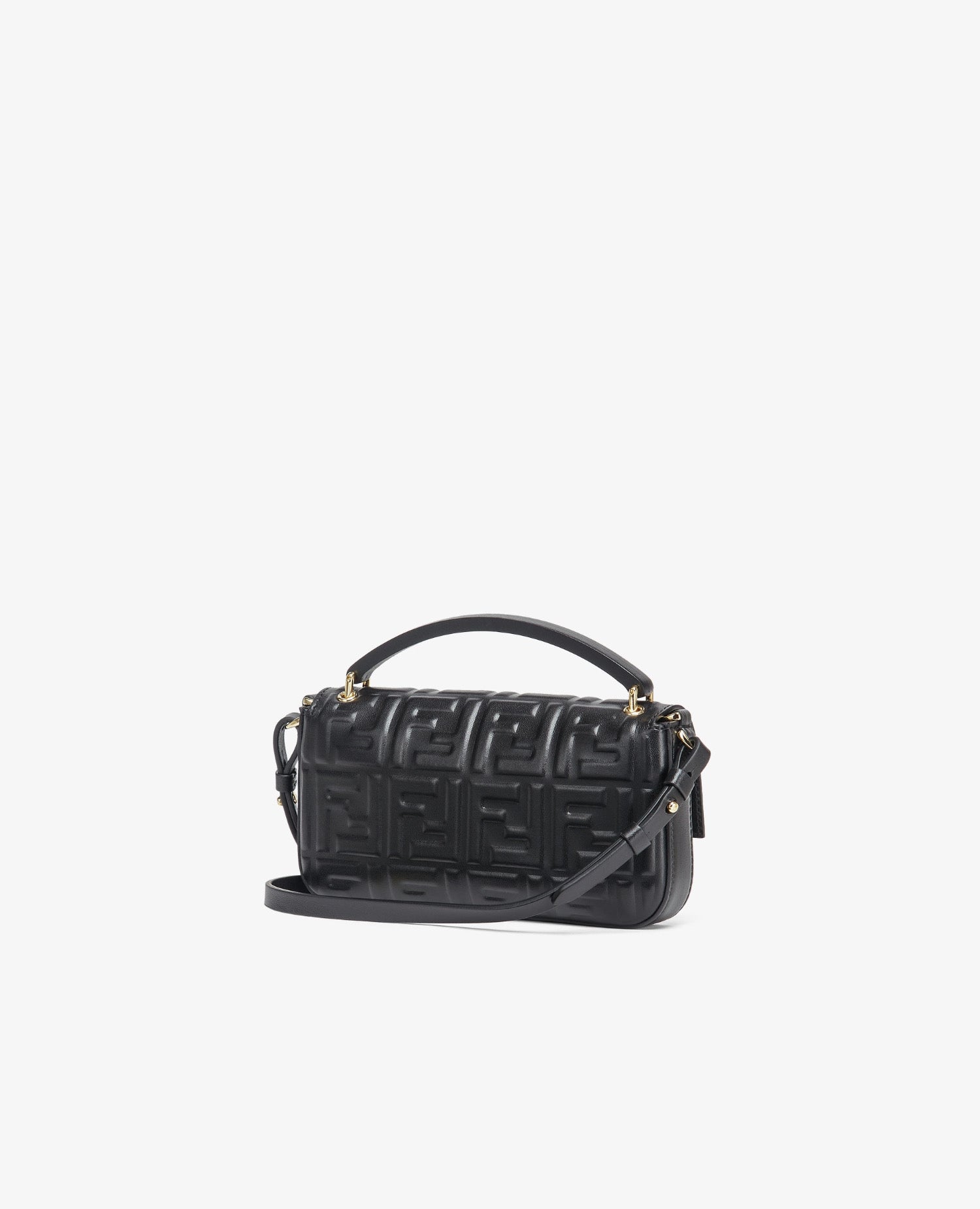 Fendi Baguette Phone Black Leather Pouch