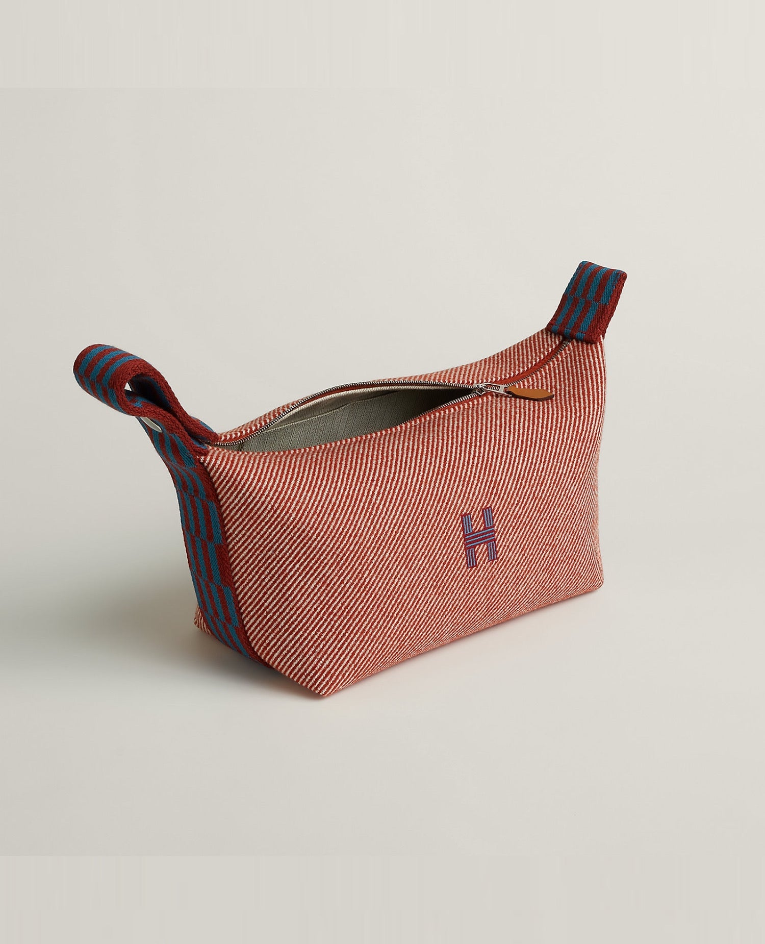 Hermès Bride-a-Brac H Natte case, small model, Brown Navy