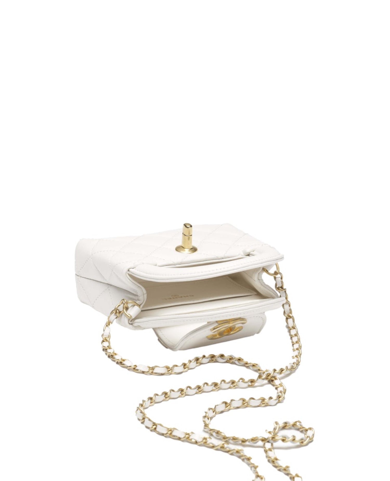 Coco Nano Kelly Shopper Bag White