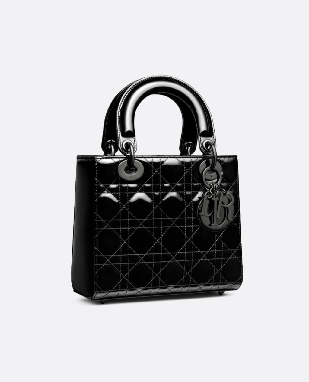 Christian Dior Small Lady Dior Bag Black Ultra-Glossy Patent