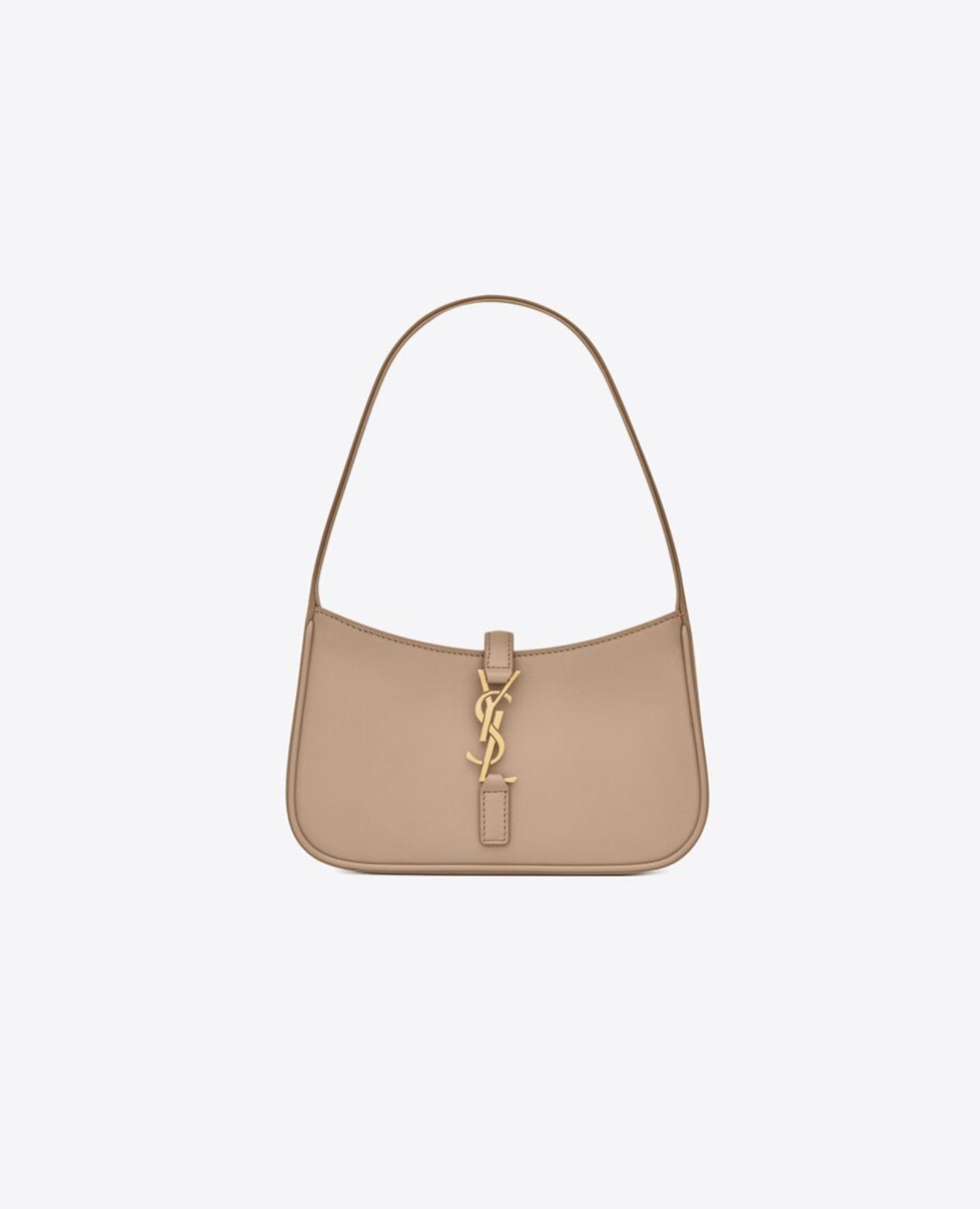 Saint Laurent Mini Le 5 À 7 In Smooth Leather Biege