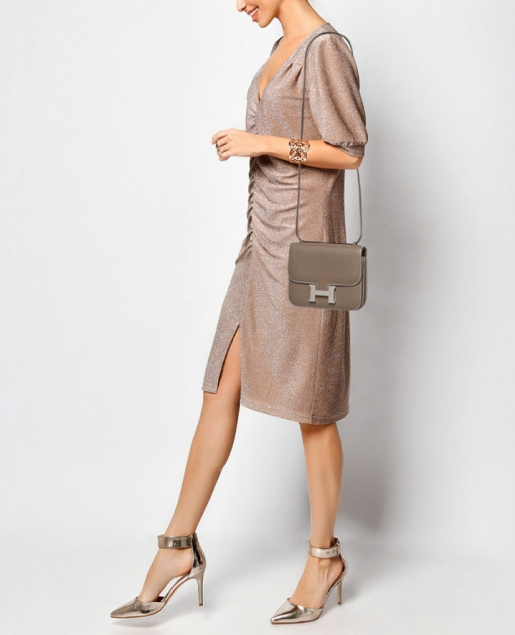 Hermès Constance 18 Epsom Etoupe Silver