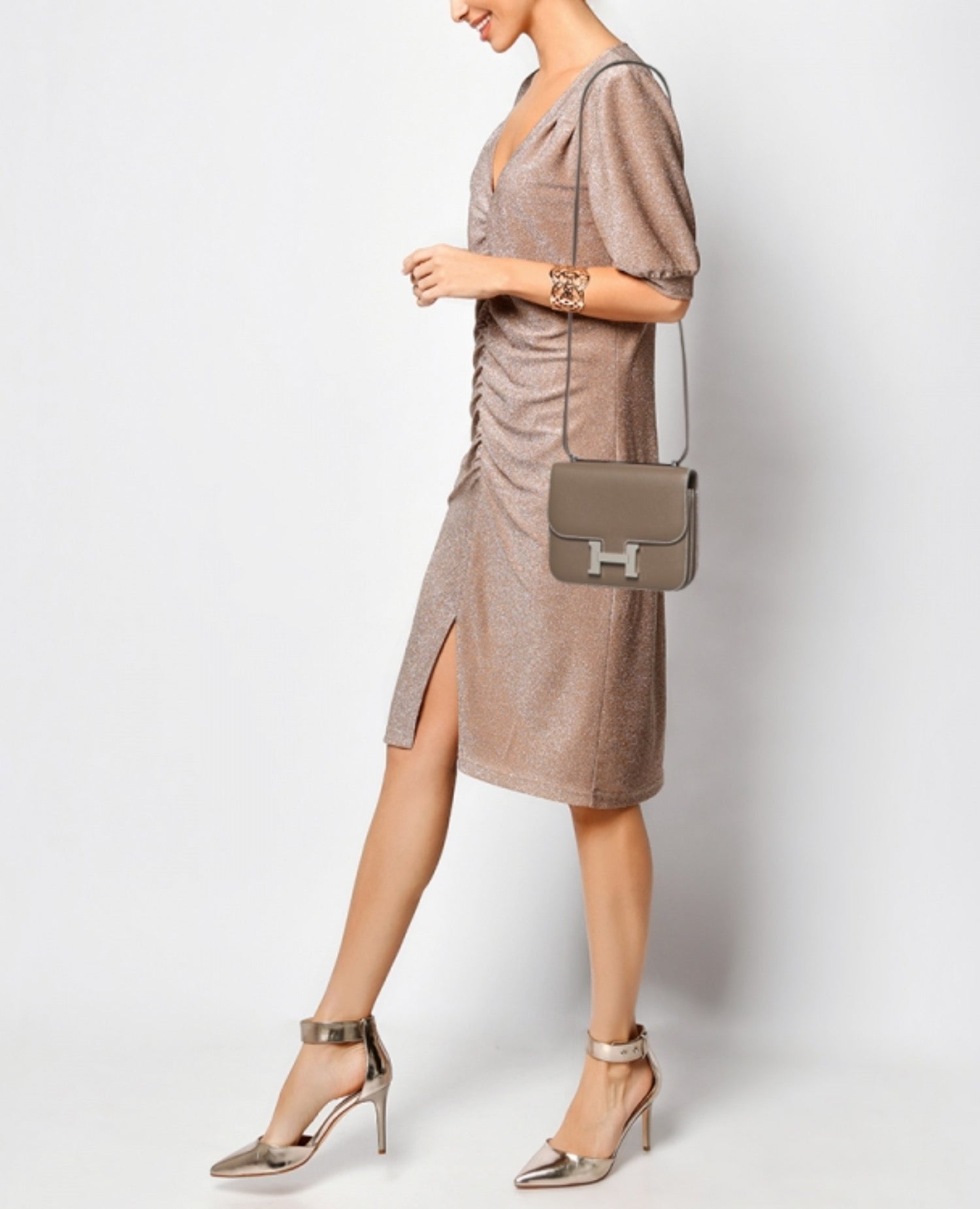 Hermès Constance 18 Epsom Etoupe Silver