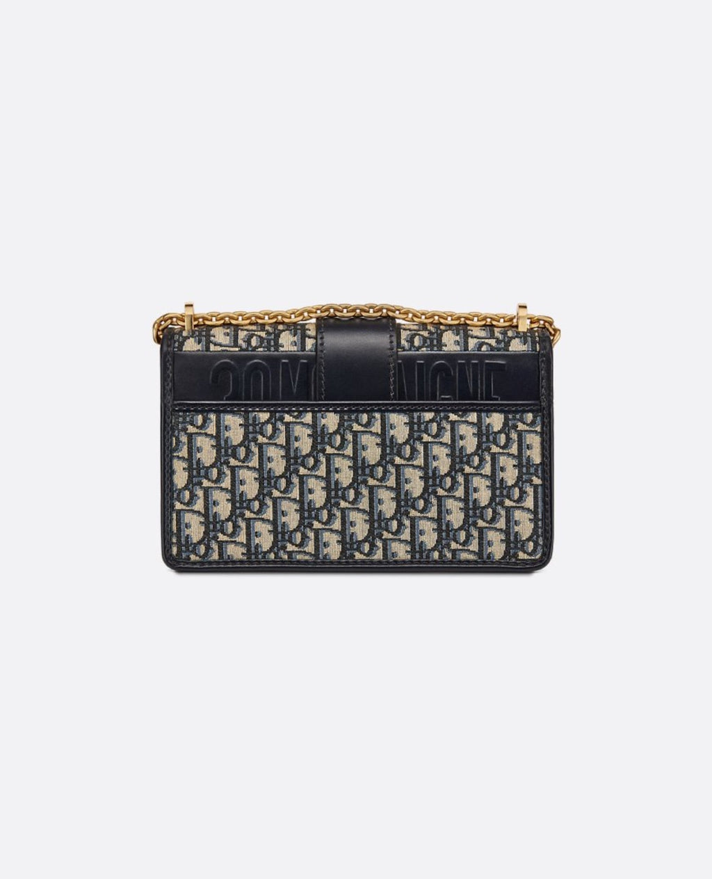 Christian Dior 30 Montaigne Chain Bag Blue Jacquard
