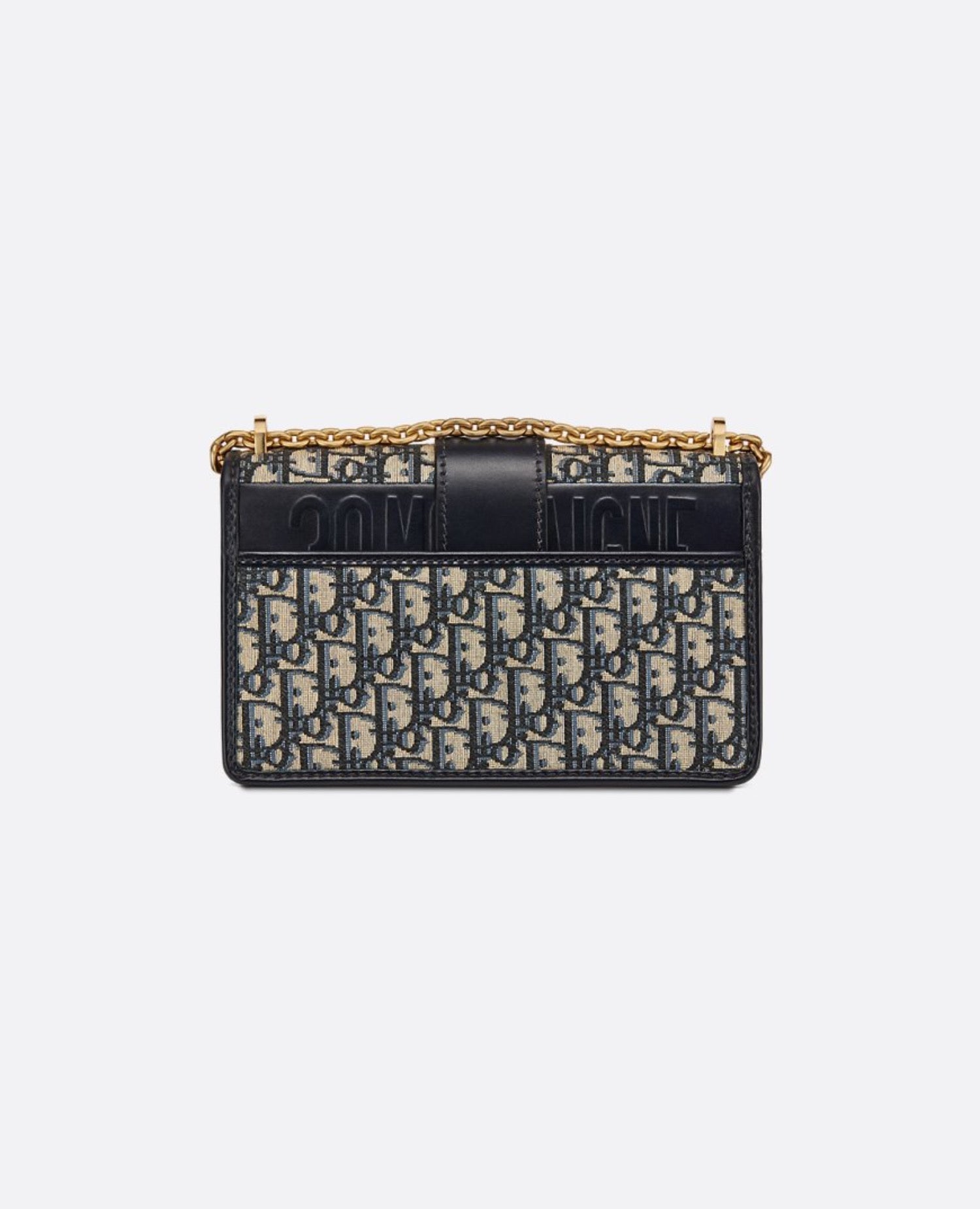 Christian Dior 30 Montaigne Chain Bag Blue Jacquard