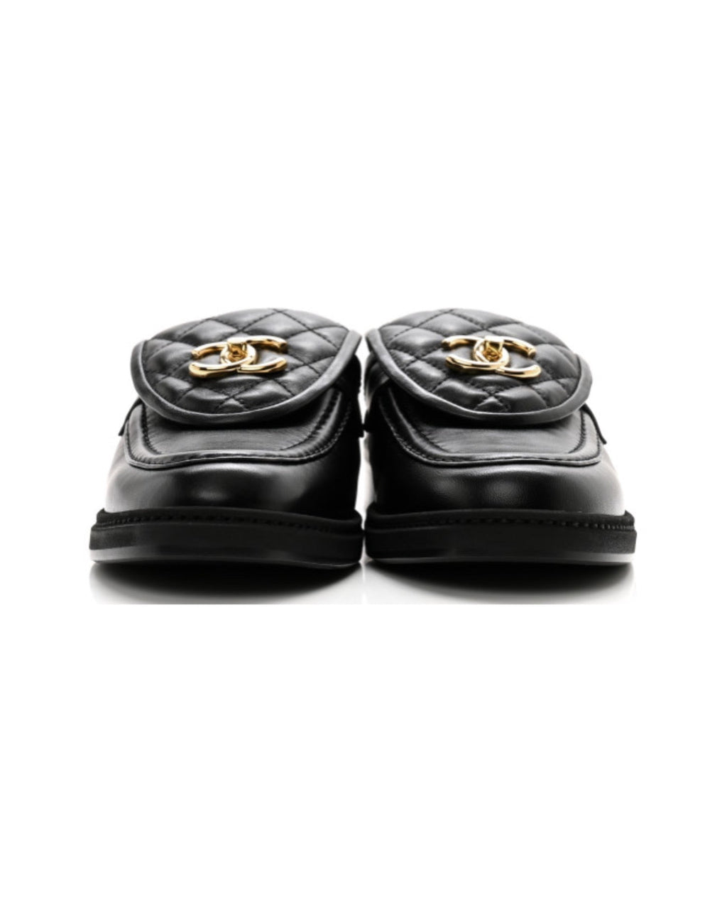 Coco Lambskin Quilted CC Turnlock Mules