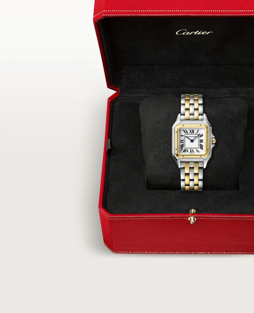 Panthèrs DE Cartier Watch, Medium Model, Yellow Gold/Steel