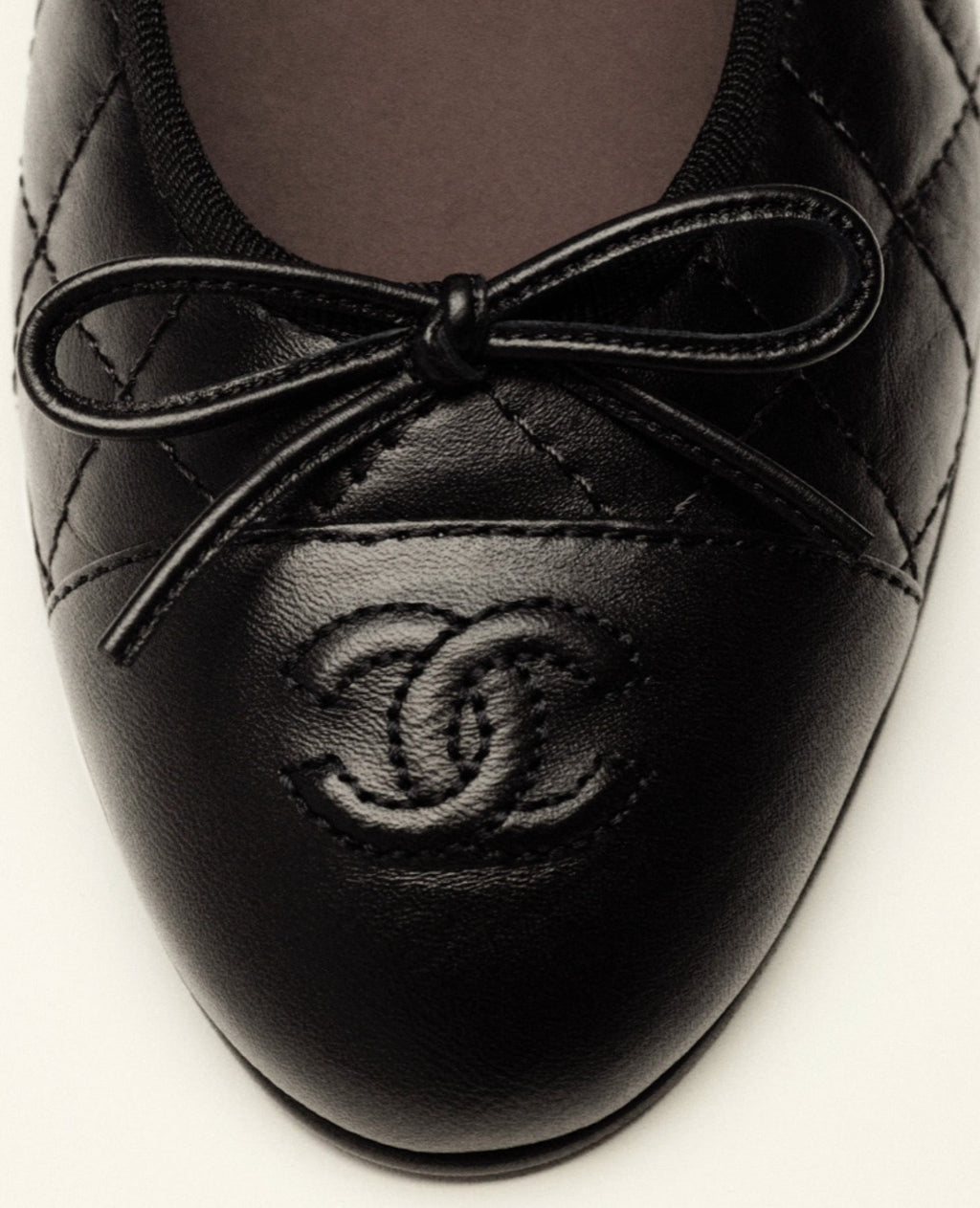 Coco Quilted Lambskin Ballet Flats Black