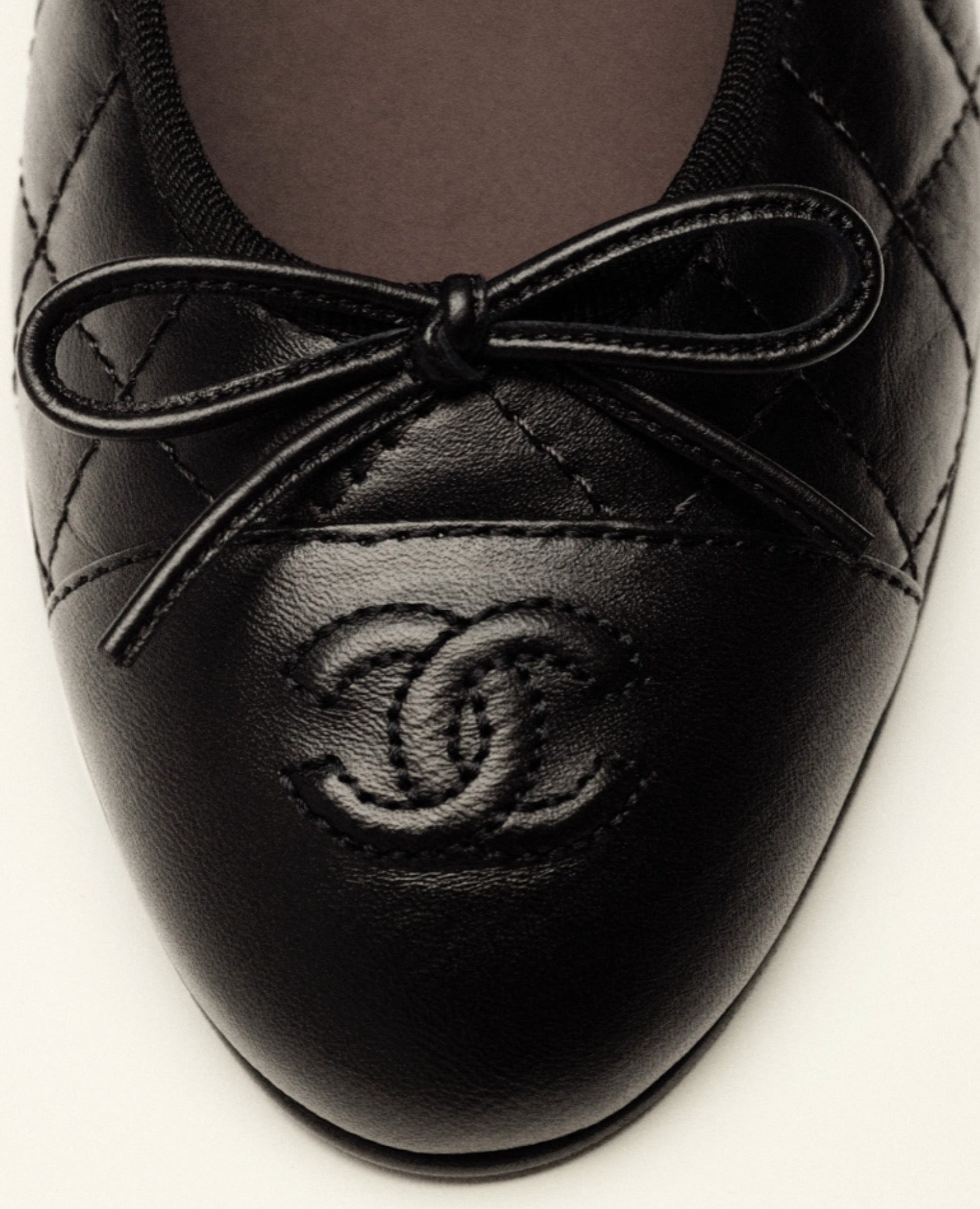 Coco Quilted Lambskin Ballet Flats Black