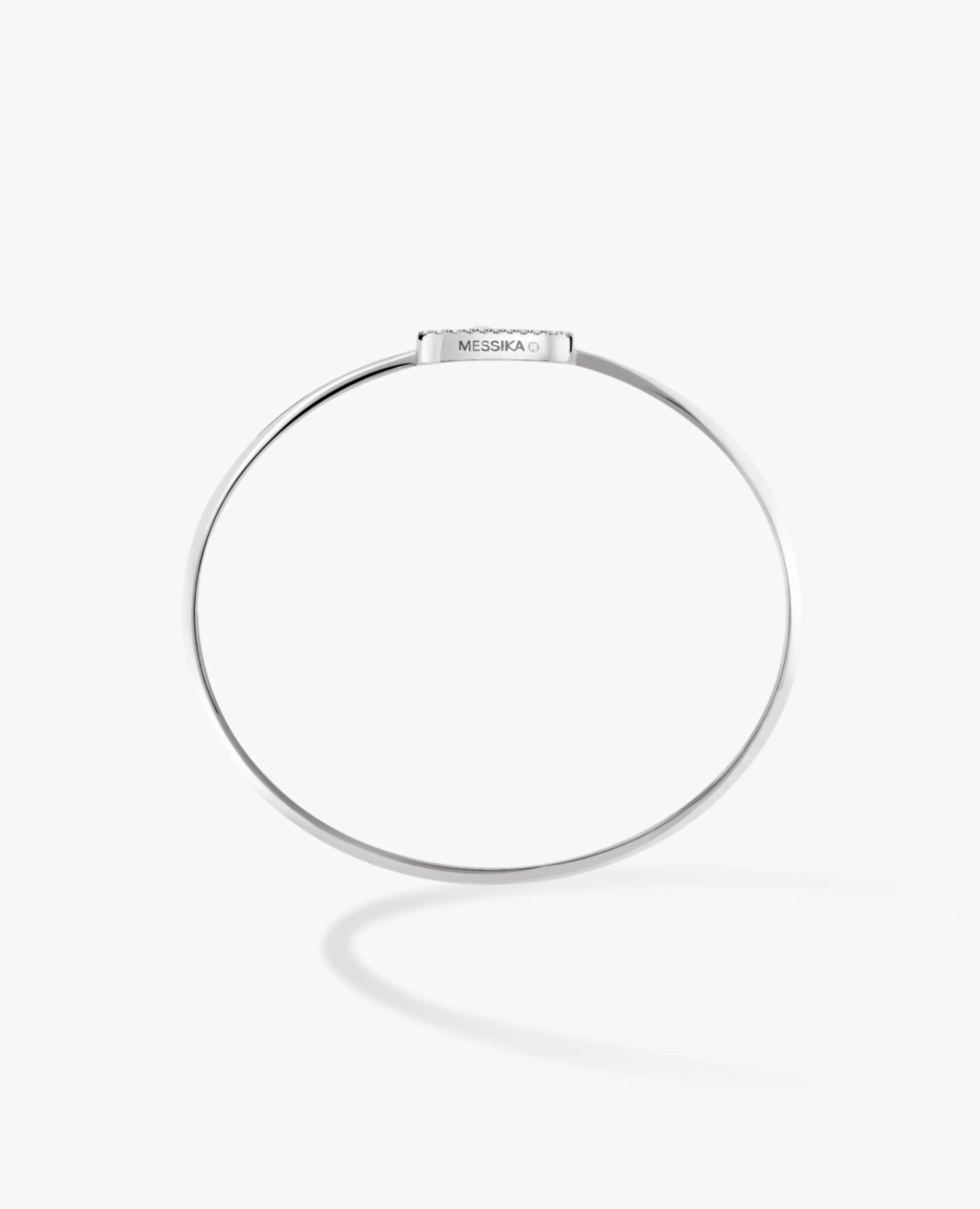 Messika Move Uno Pavé Flex Bangle Bracelet Silver