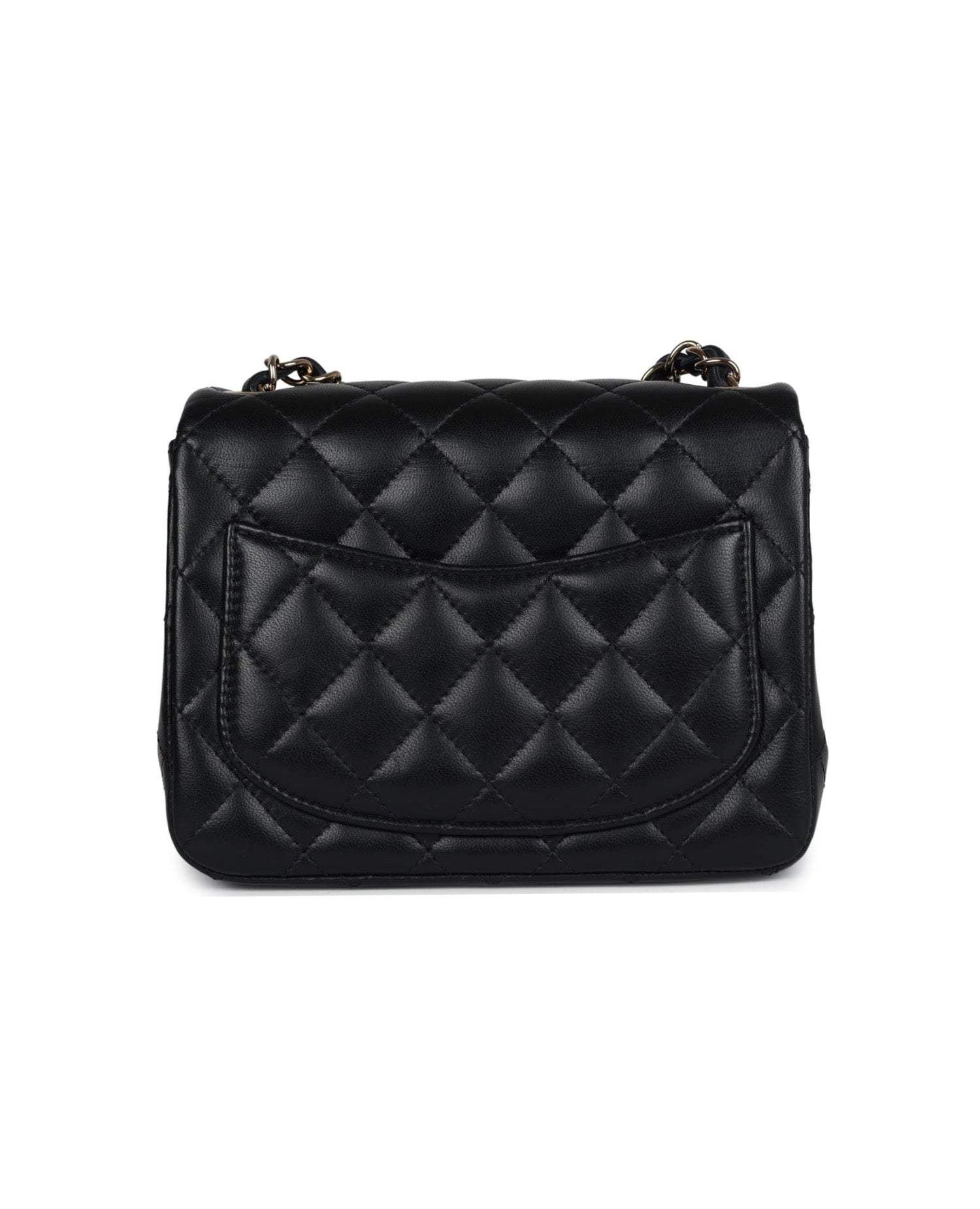 Coco Mini Classic Square Flap Bag Black Gold Hardware