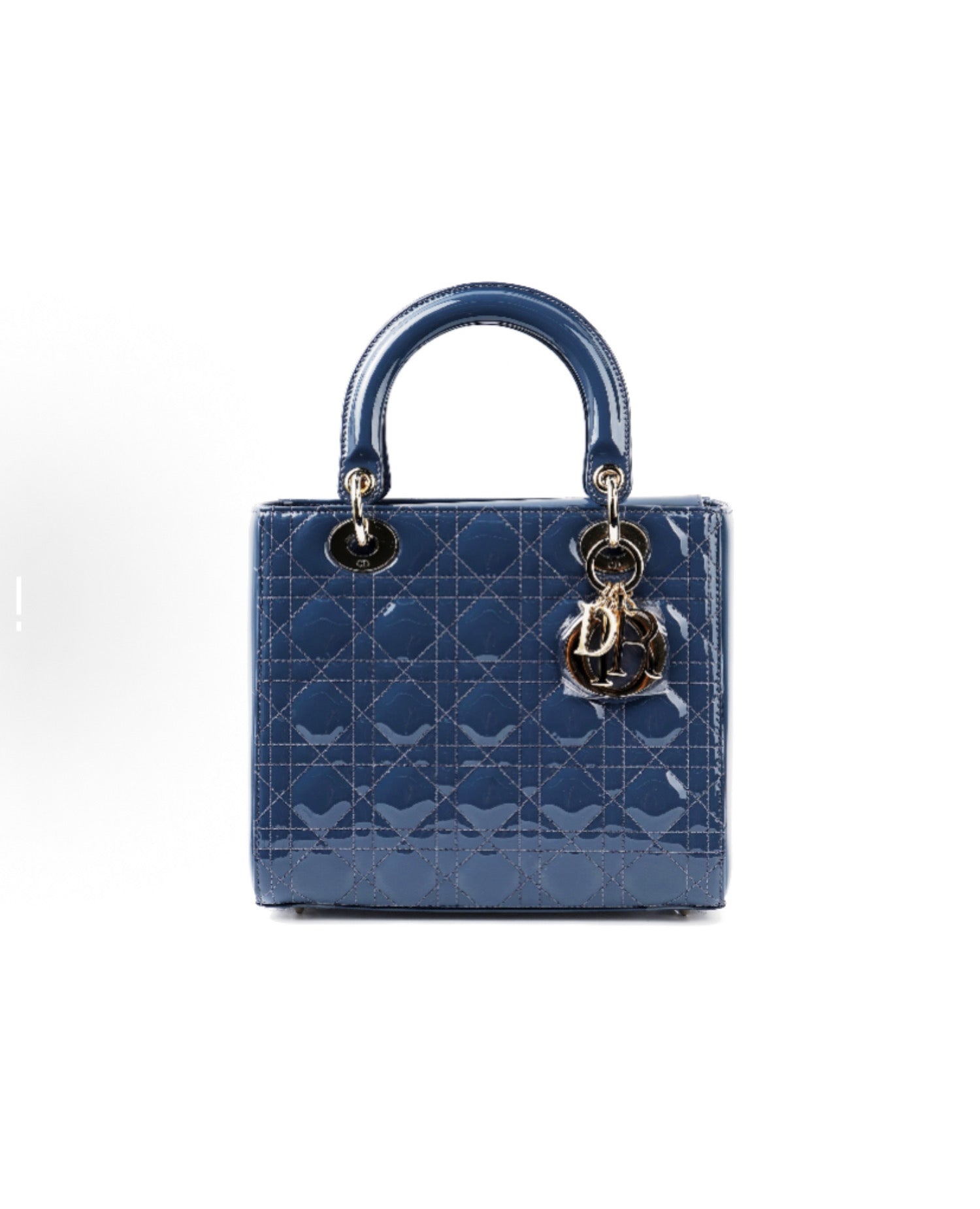 Christian Dior Small Lady Dior Bag Deep Ocean Blue
