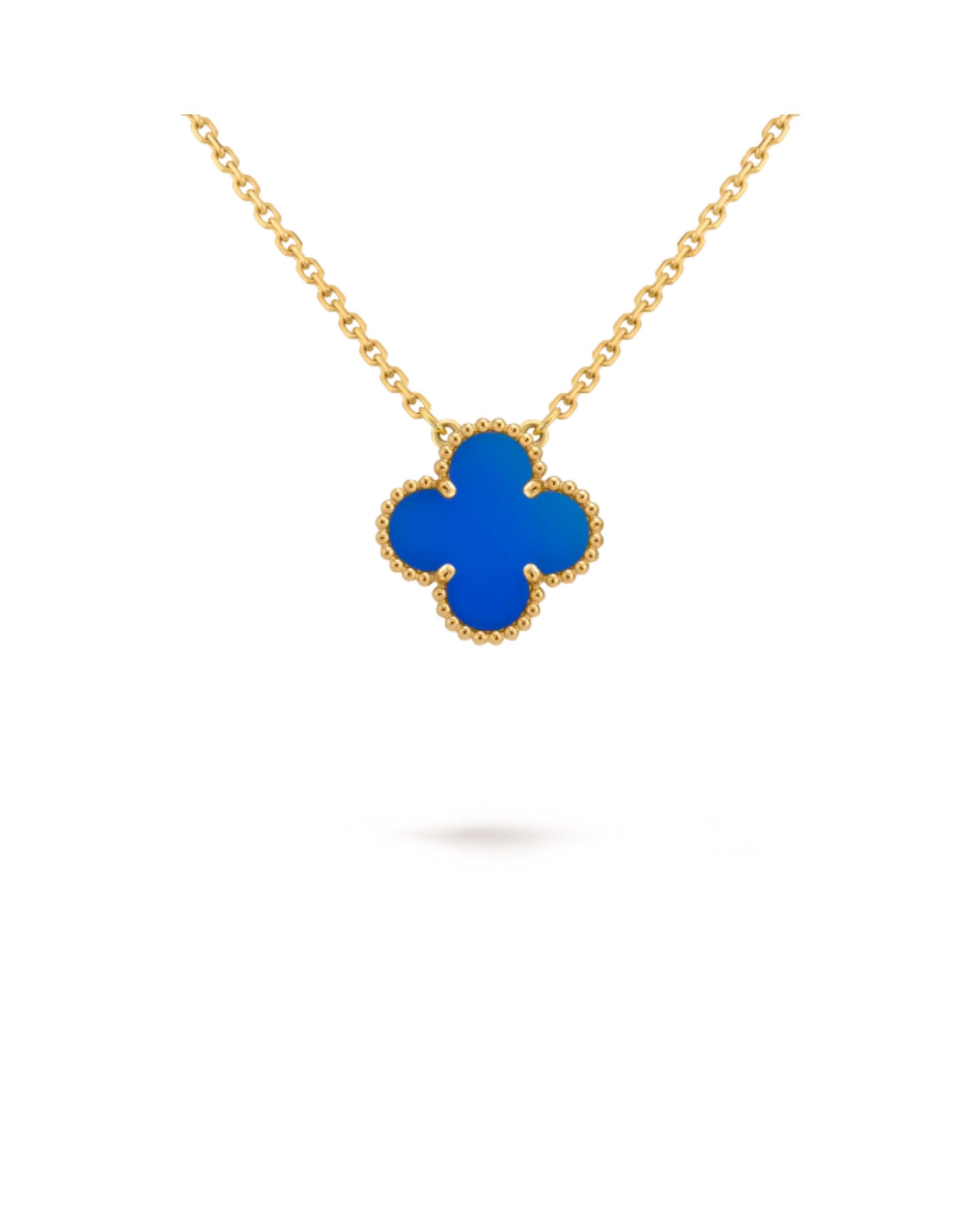 Van Cleef Vintage Alhambra pendant , yellow gold, Agate