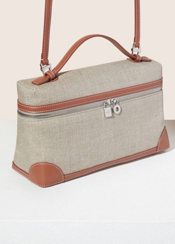 Loro Piana Extra Pocket Pouch L27 Beige / Brown