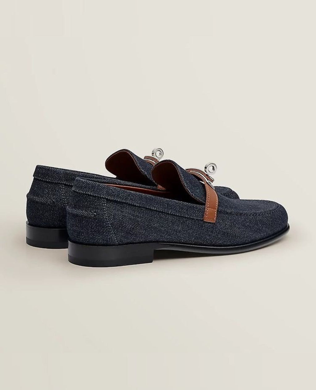 Hermès Destin Loafer Bleu Brut / Gold