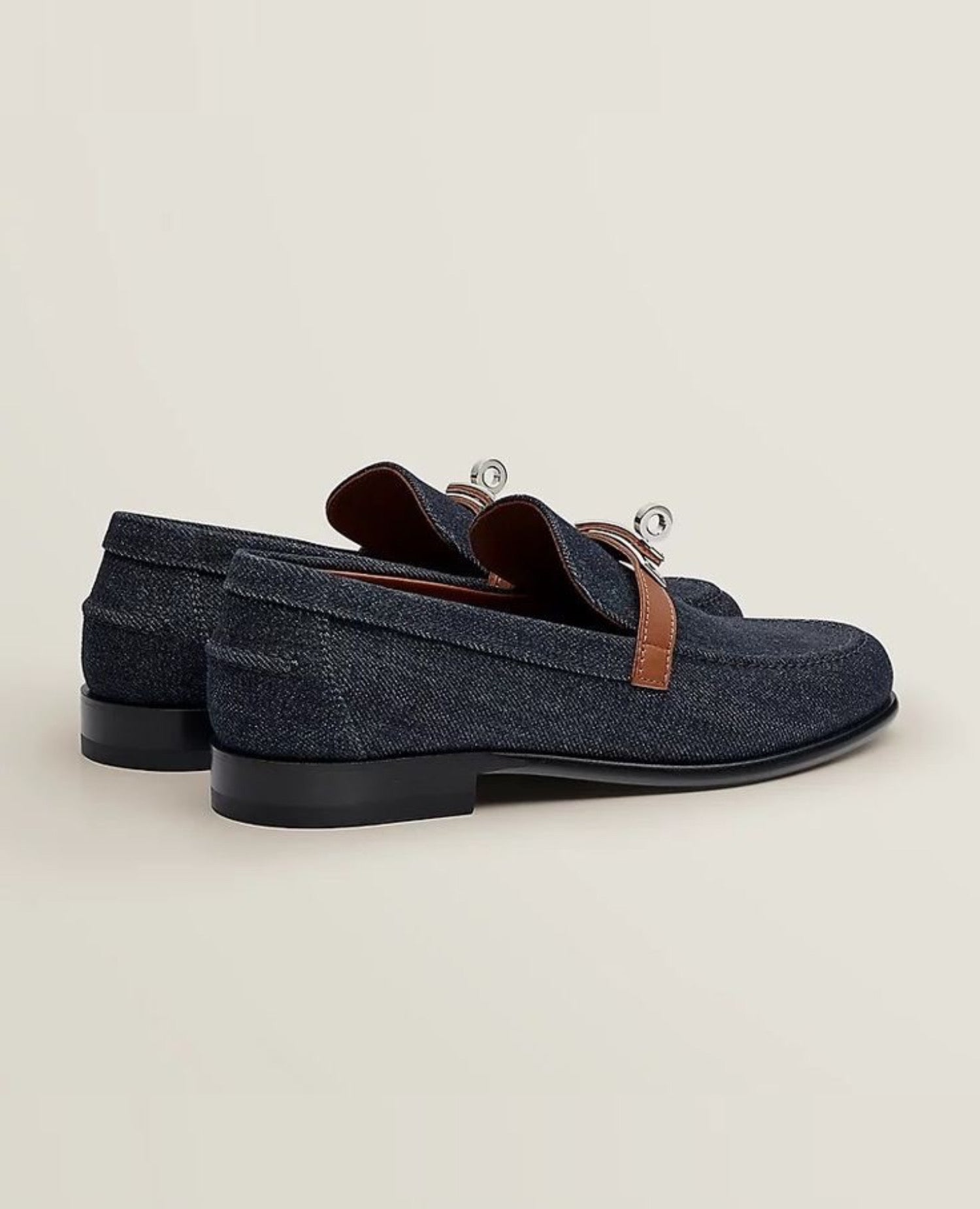 Hermès Destin Loafer Bleu Brut / Gold
