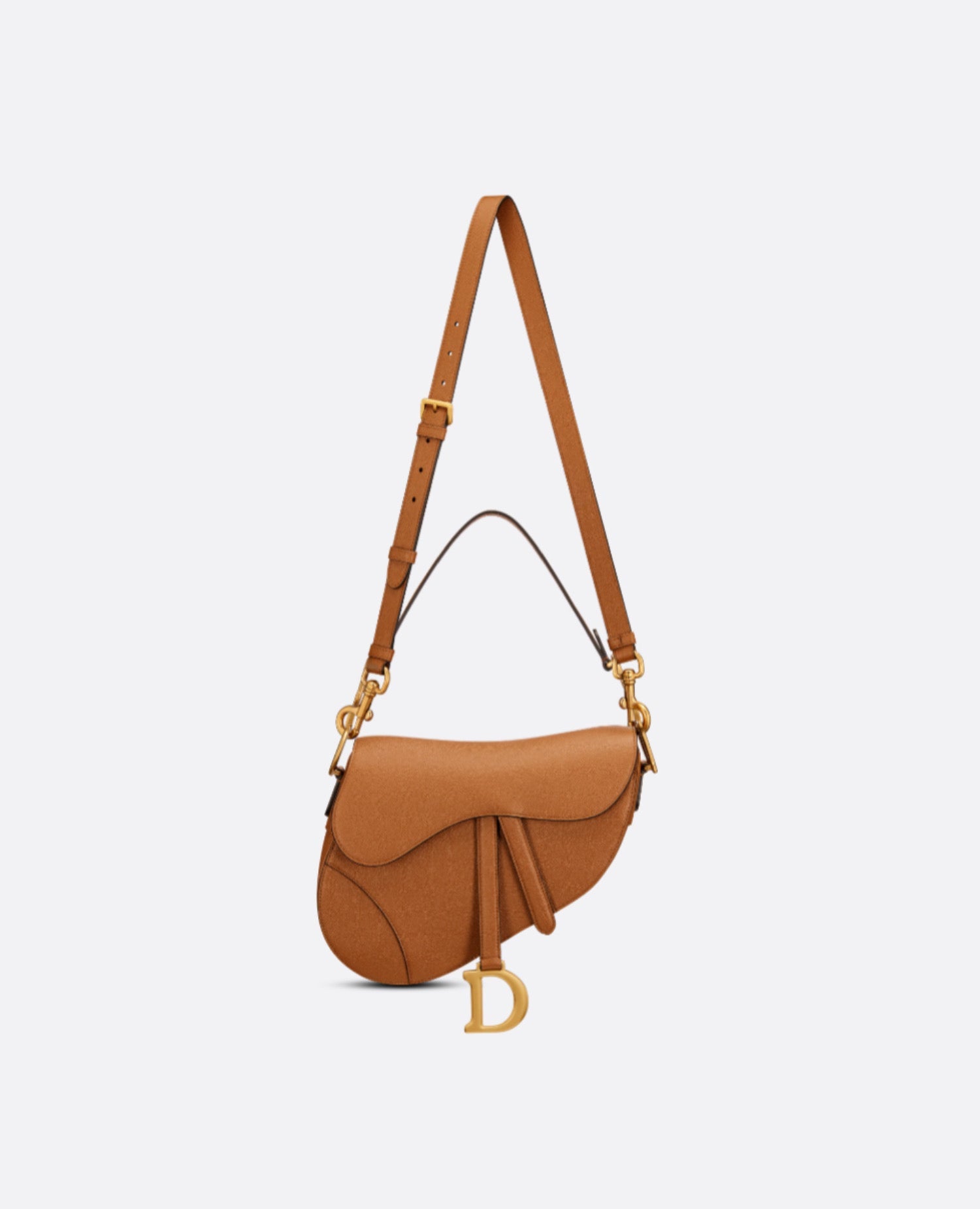Christian Dior Saddle Bag With Strap Golden Saddle