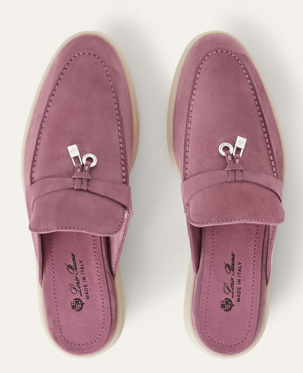 Loro Piana Babouche Charms Walk Loafer Flowering Cherry