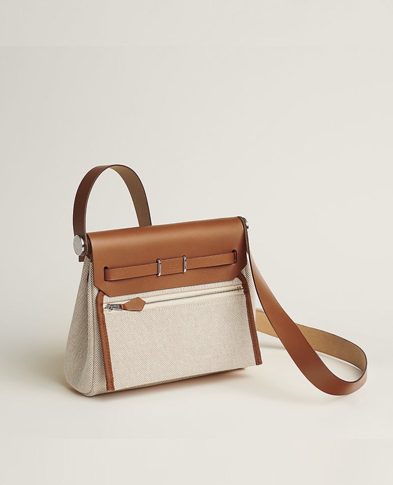 Hermès Herbag Zip 20 Brown Silver