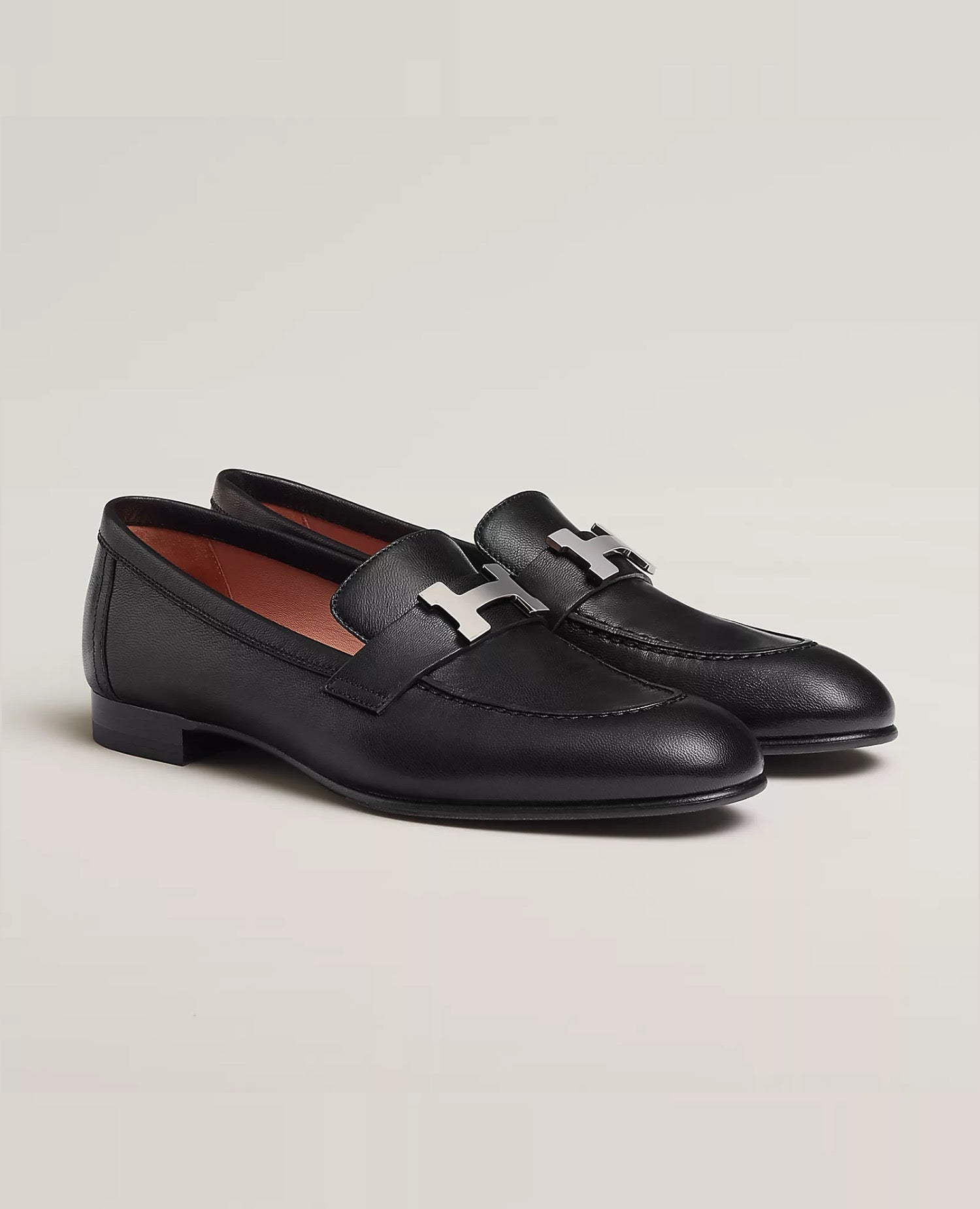 Hermès Paris loafer Noir H Silver