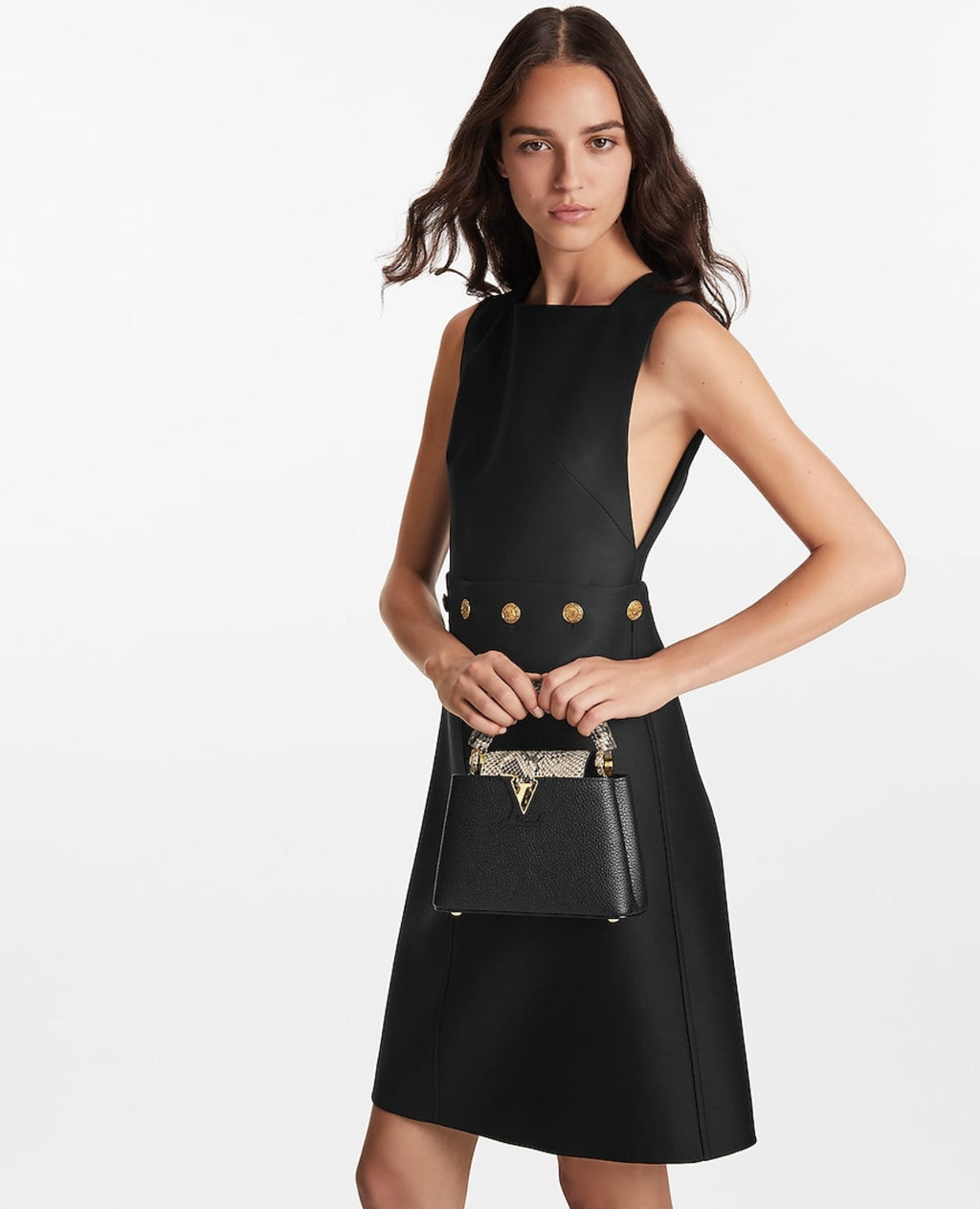 Louis Vuitton Capucines Mini Handbag Black Full-grain Taurillon leather