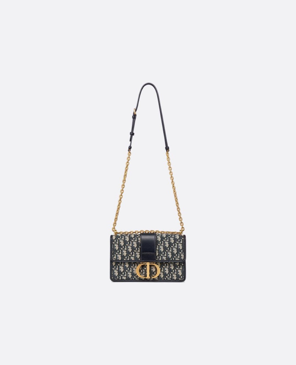 Christian Dior 30 Montaigne Chain Bag Blue Jacquard