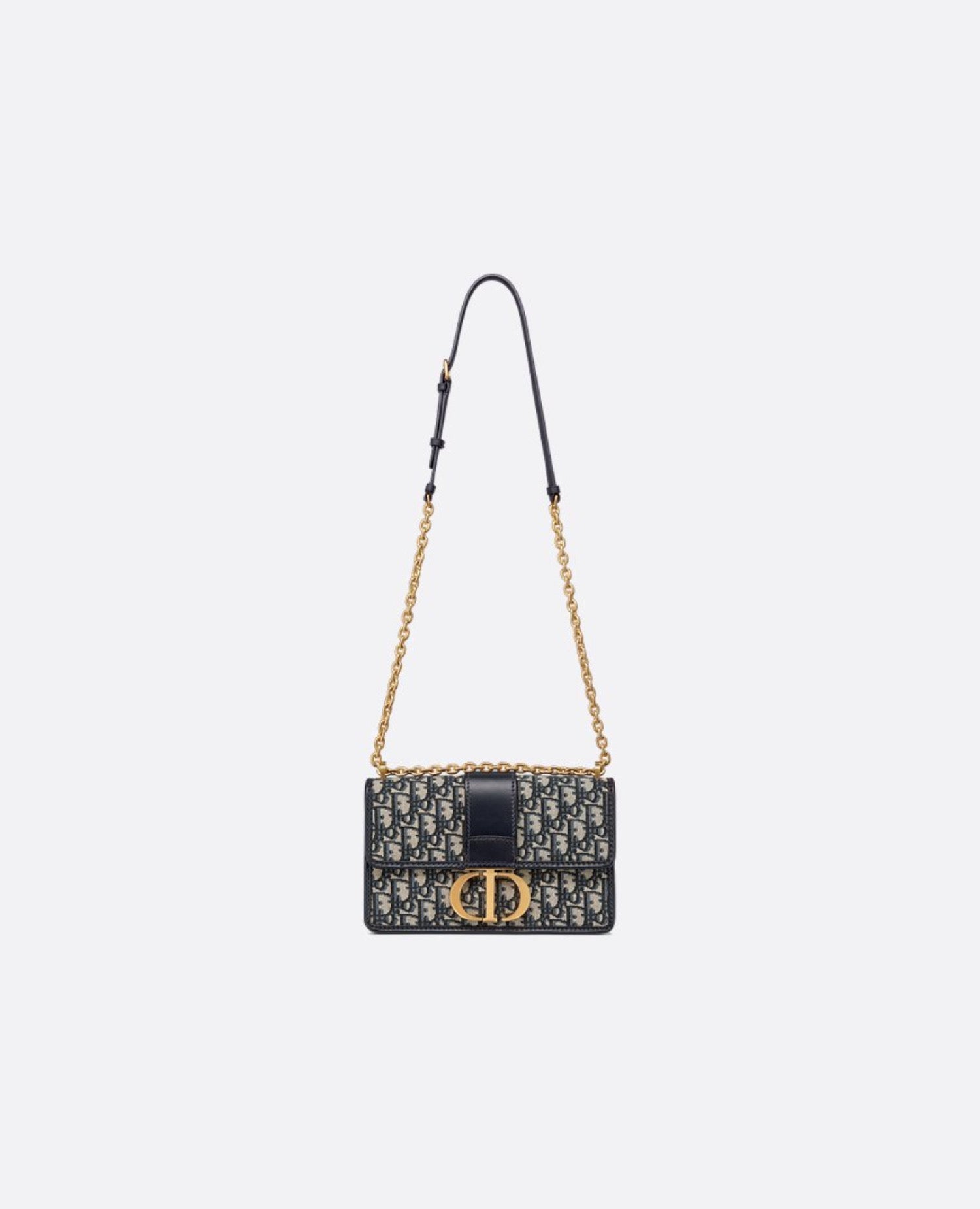 Christian Dior 30 Montaigne Chain Bag Blue Jacquard