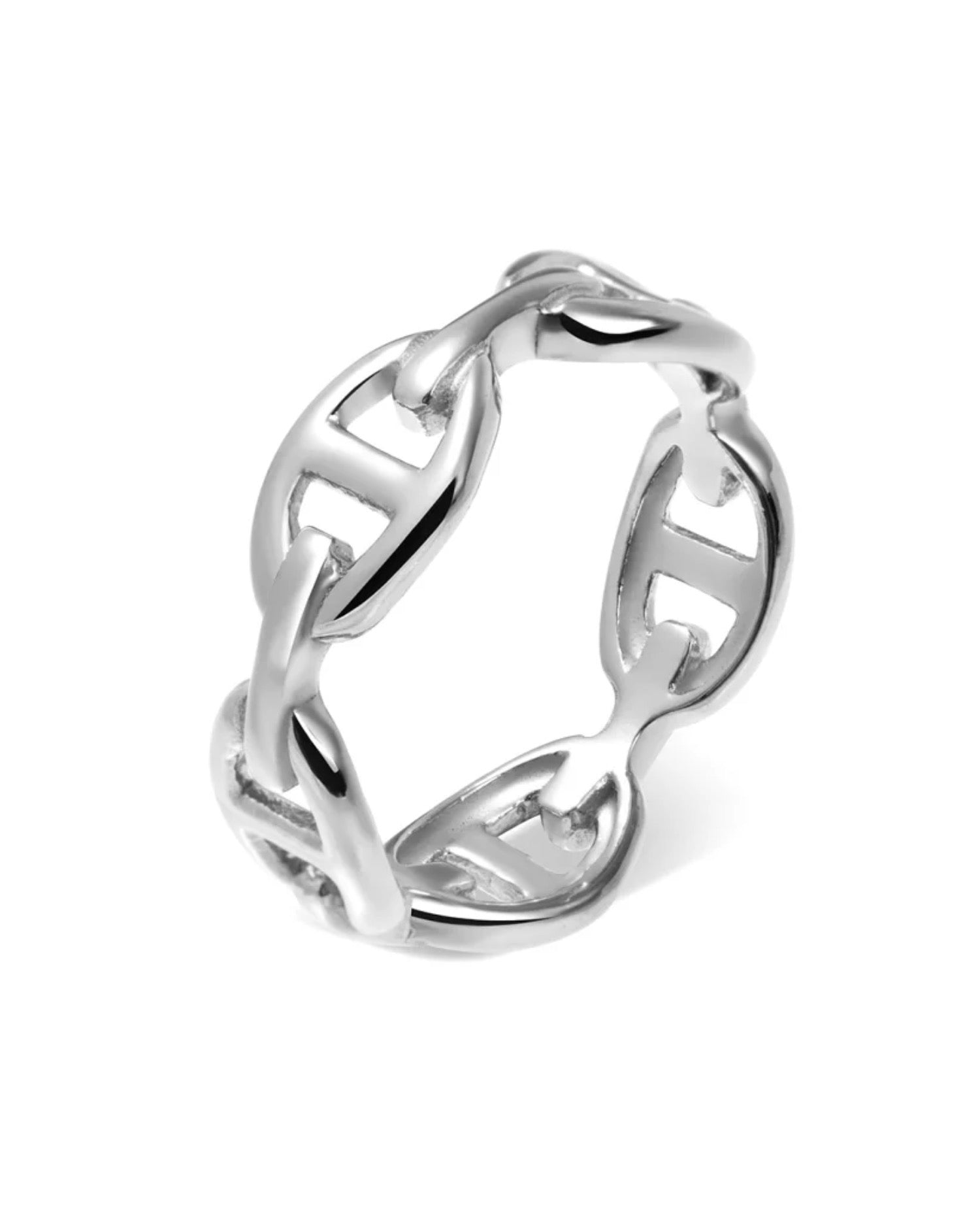 Hermès Chaine D'ancre Enchainee Ring, Small model Silver