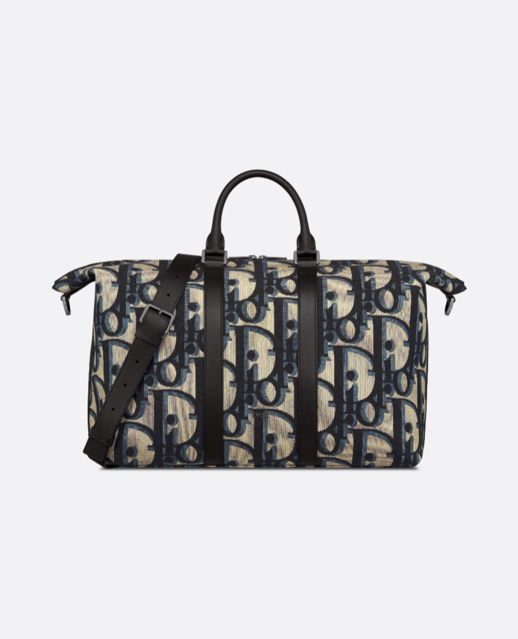 Christian Dior Weekender 40 Beige And Black Maxi Oblique