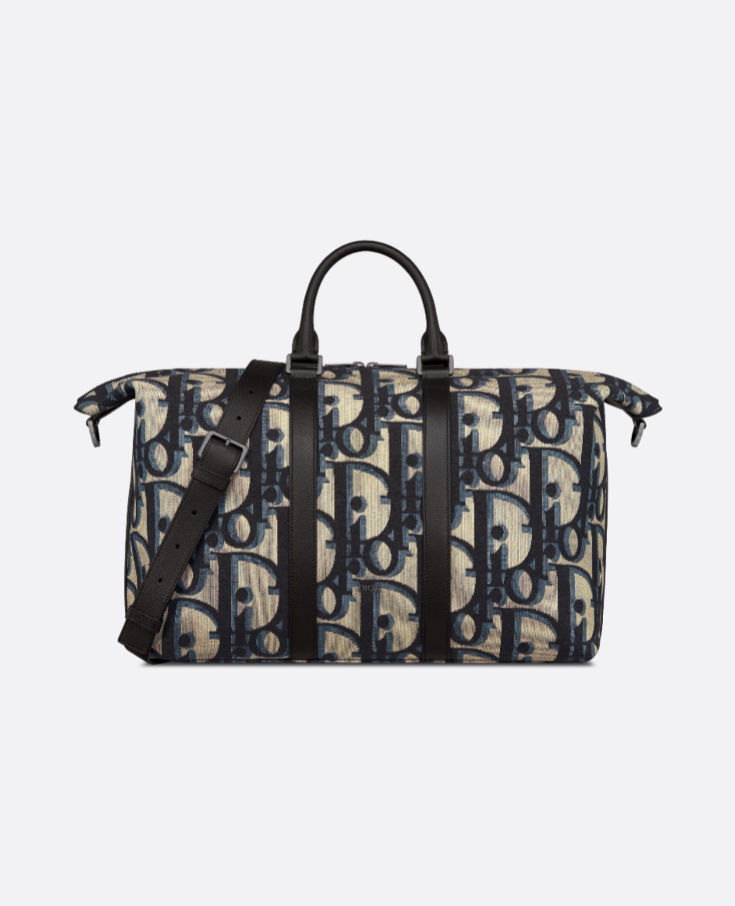 Christian Dior Weekender 40 Beige And Black Maxi Oblique