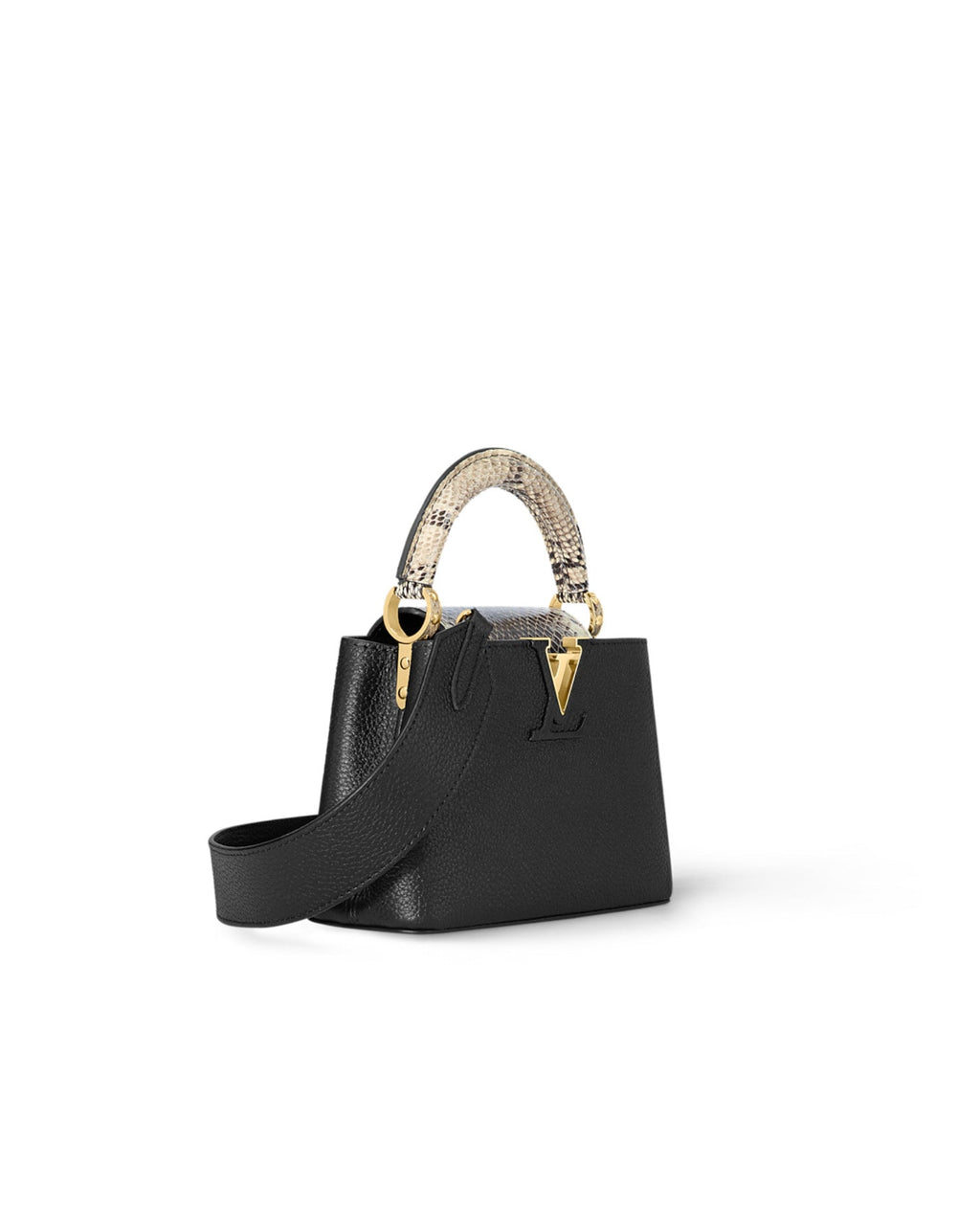 Louis Vuitton Capucines Mini Handbag Black Full-grain Taurillon leather