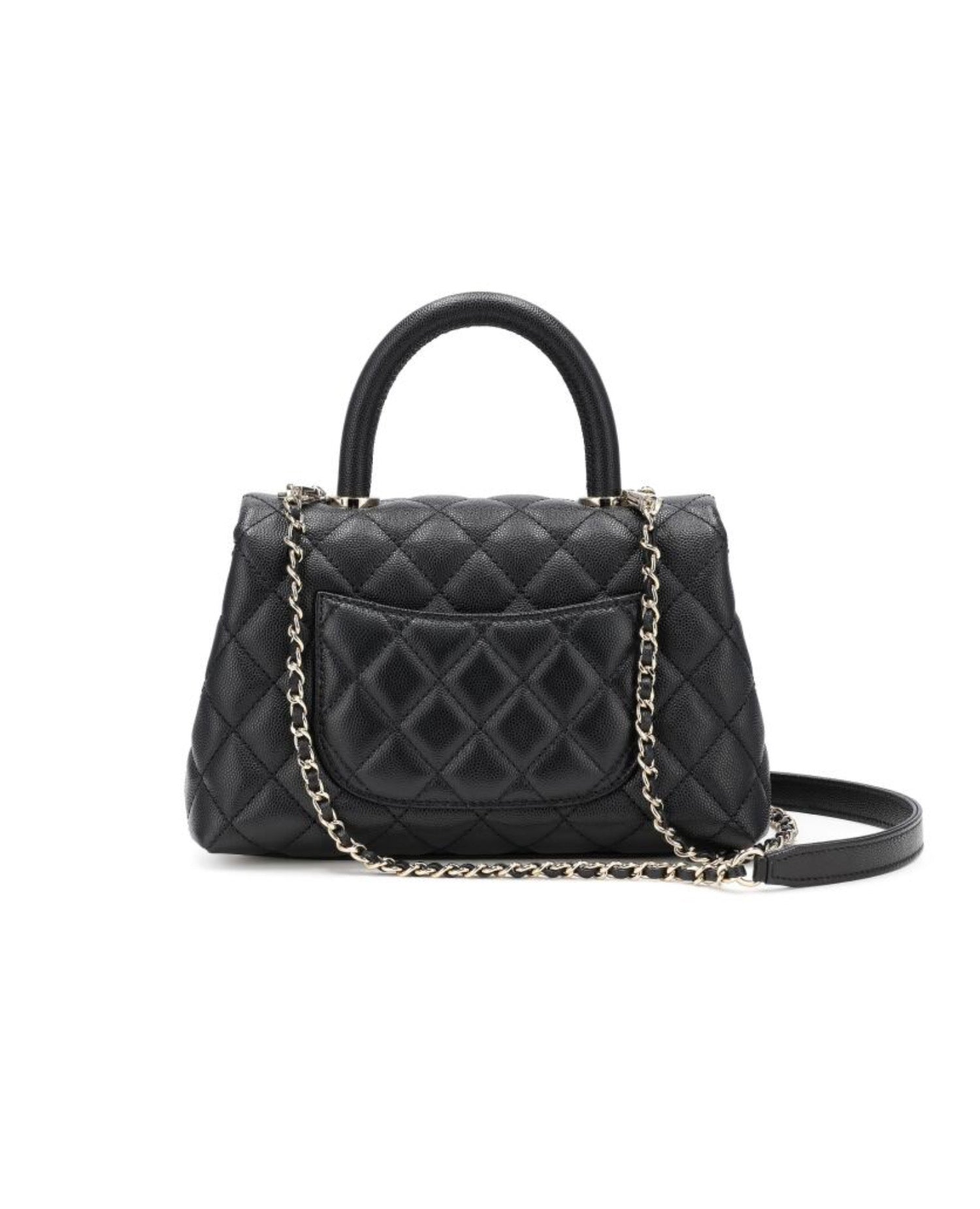 Coco Flap Bag With Top Handle Black