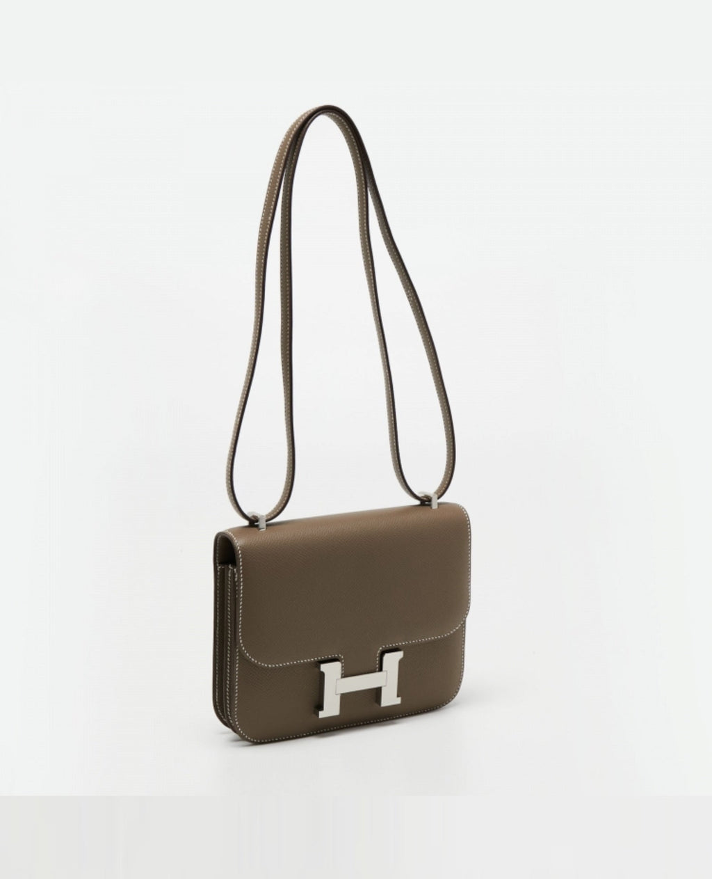 Hermès Constance 18 Epsom Etoupe Silver