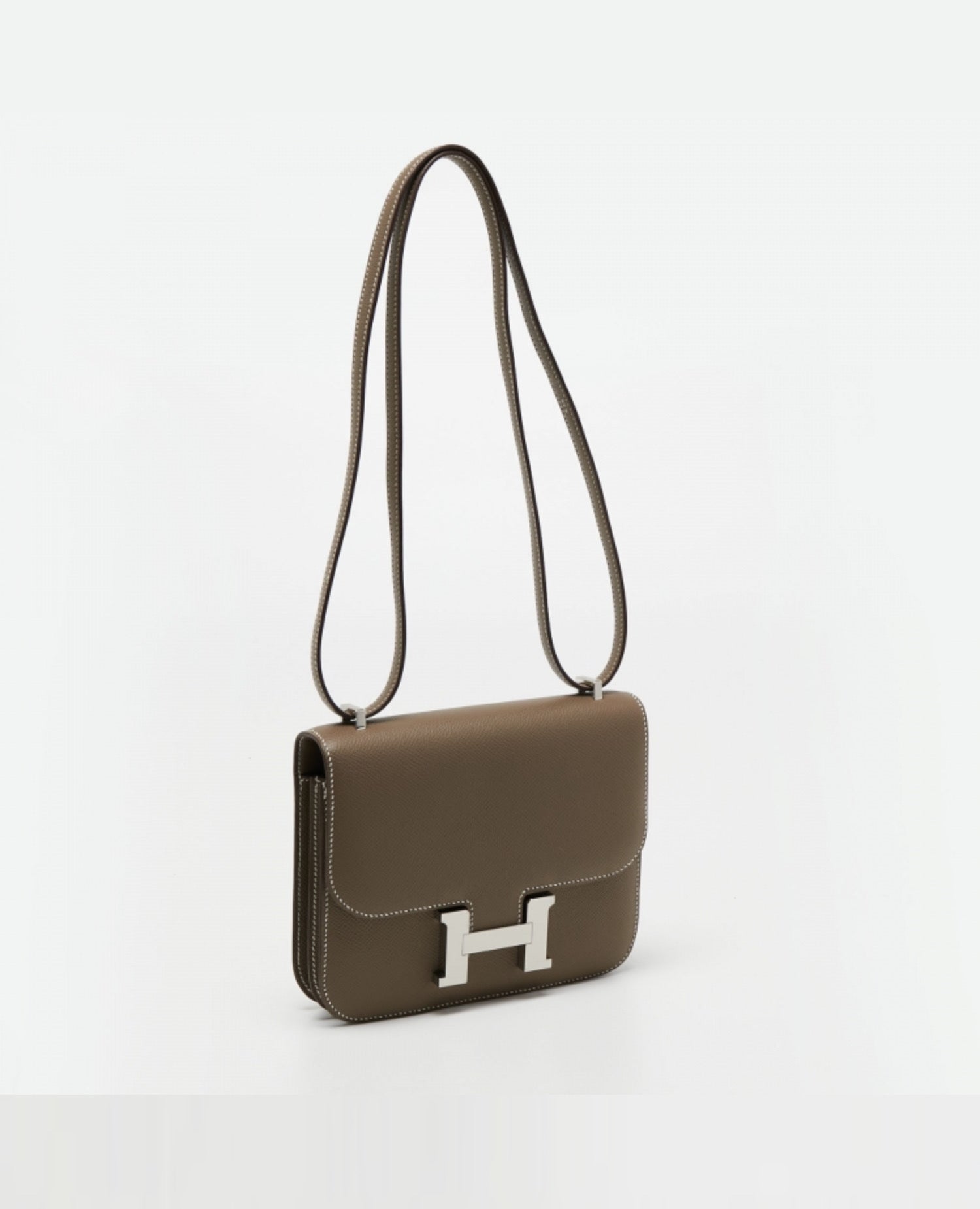 Hermès Constance 18 Epsom Etoupe Silver