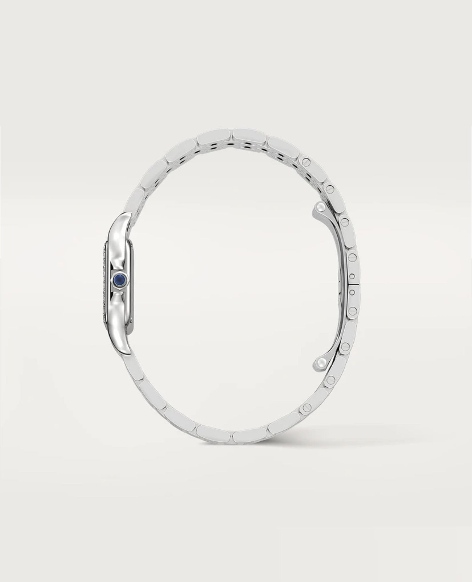 Panthèrs DE Cartier Watch, Small Model, Diamonds, Silver