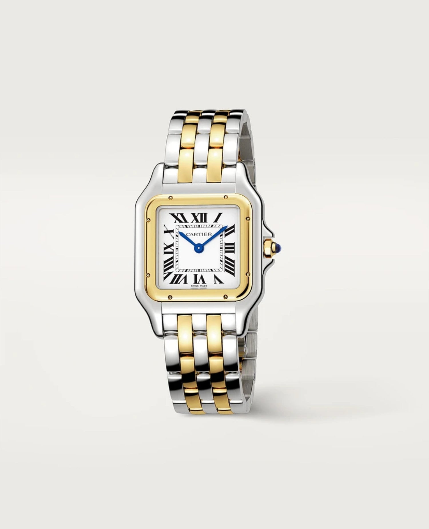 Panthèrs DE Cartier Watch, Medium Model, Yellow Gold/Steel