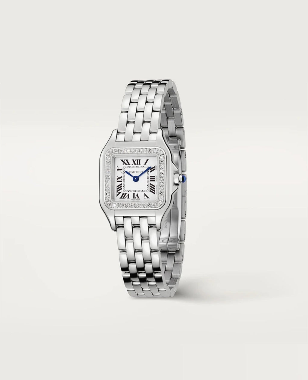 Panthèrs DE Cartier Watch, Small Model, Diamonds, Silver