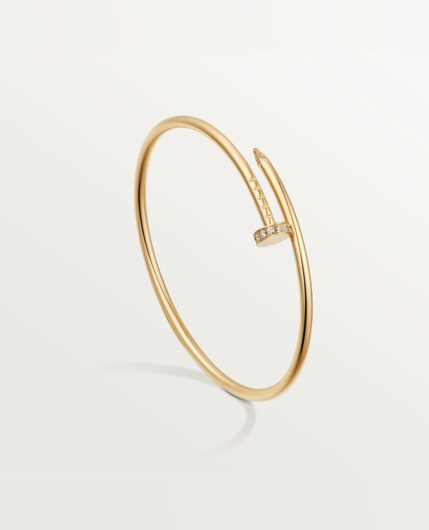 Cartier Just Un Clou Bracelet, Small Model, Diamonds, Yellow Gold