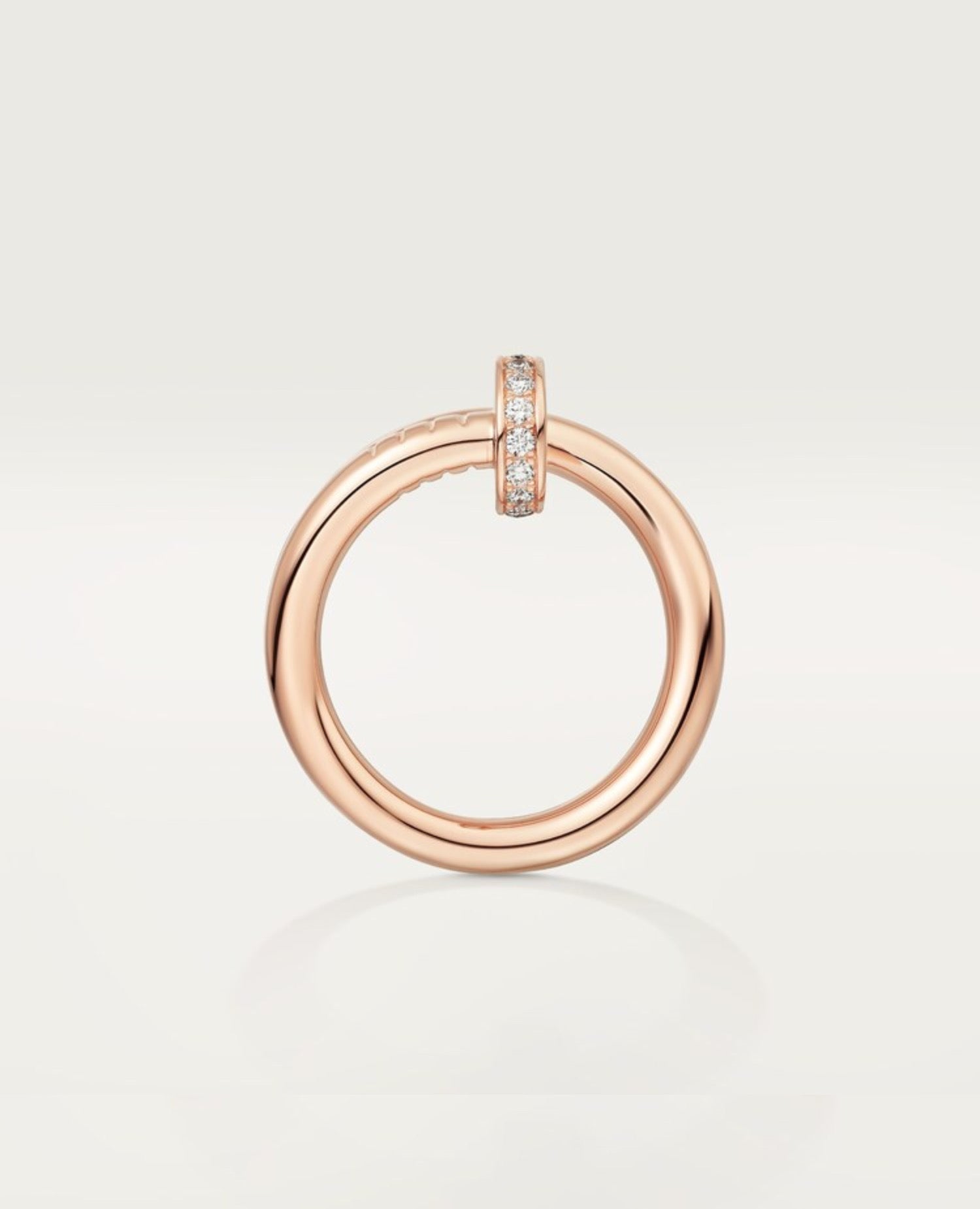 Cartier Juste Un Clou Ring, Classic Model, Diamonds, Rose Gold