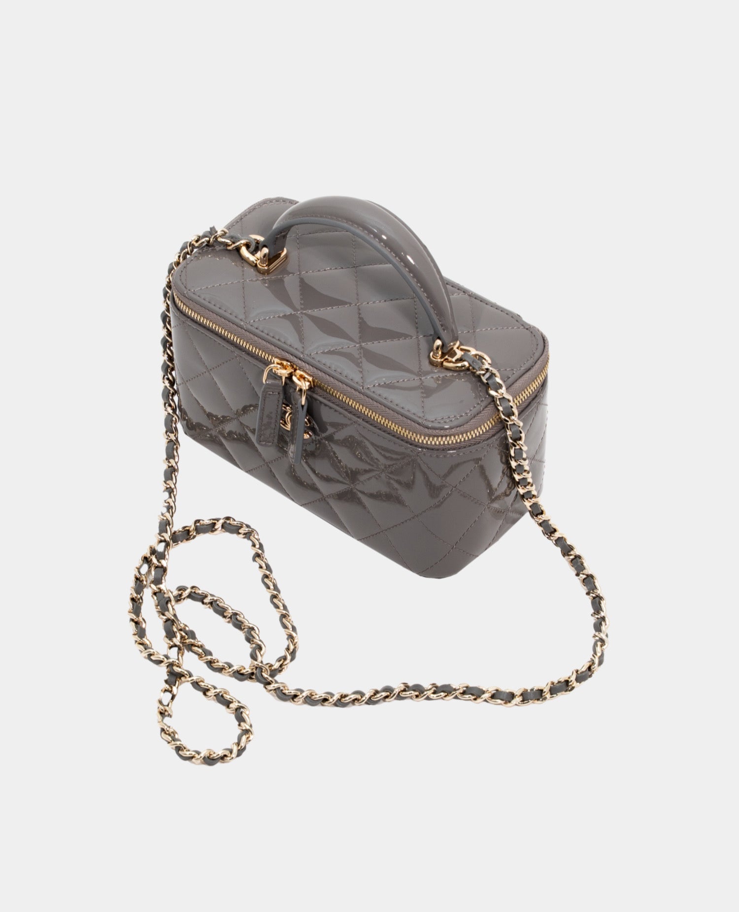 Coco Top Handle Vanity Bag Grey
