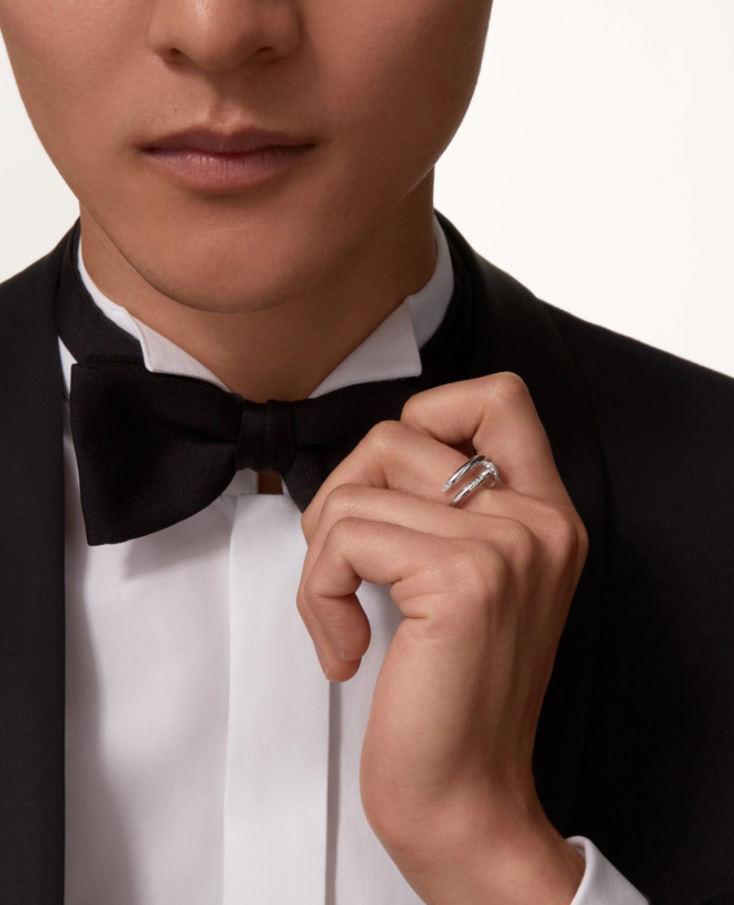 Cartier Just Un Clou Ring, Classic Model, Diamonds, Siver
