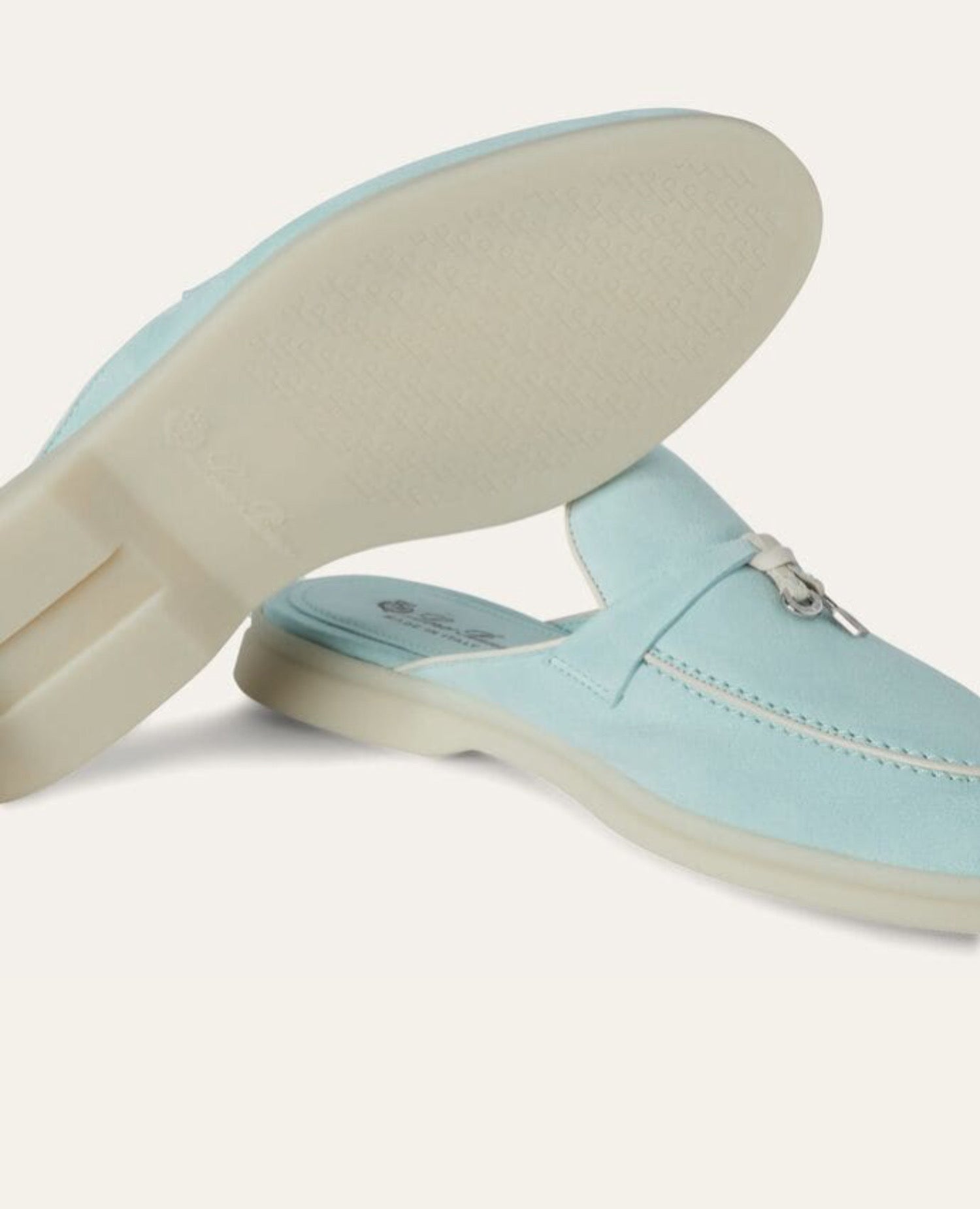 Loro Piana Babouche Charms Walk Loafers Sapphire Blue