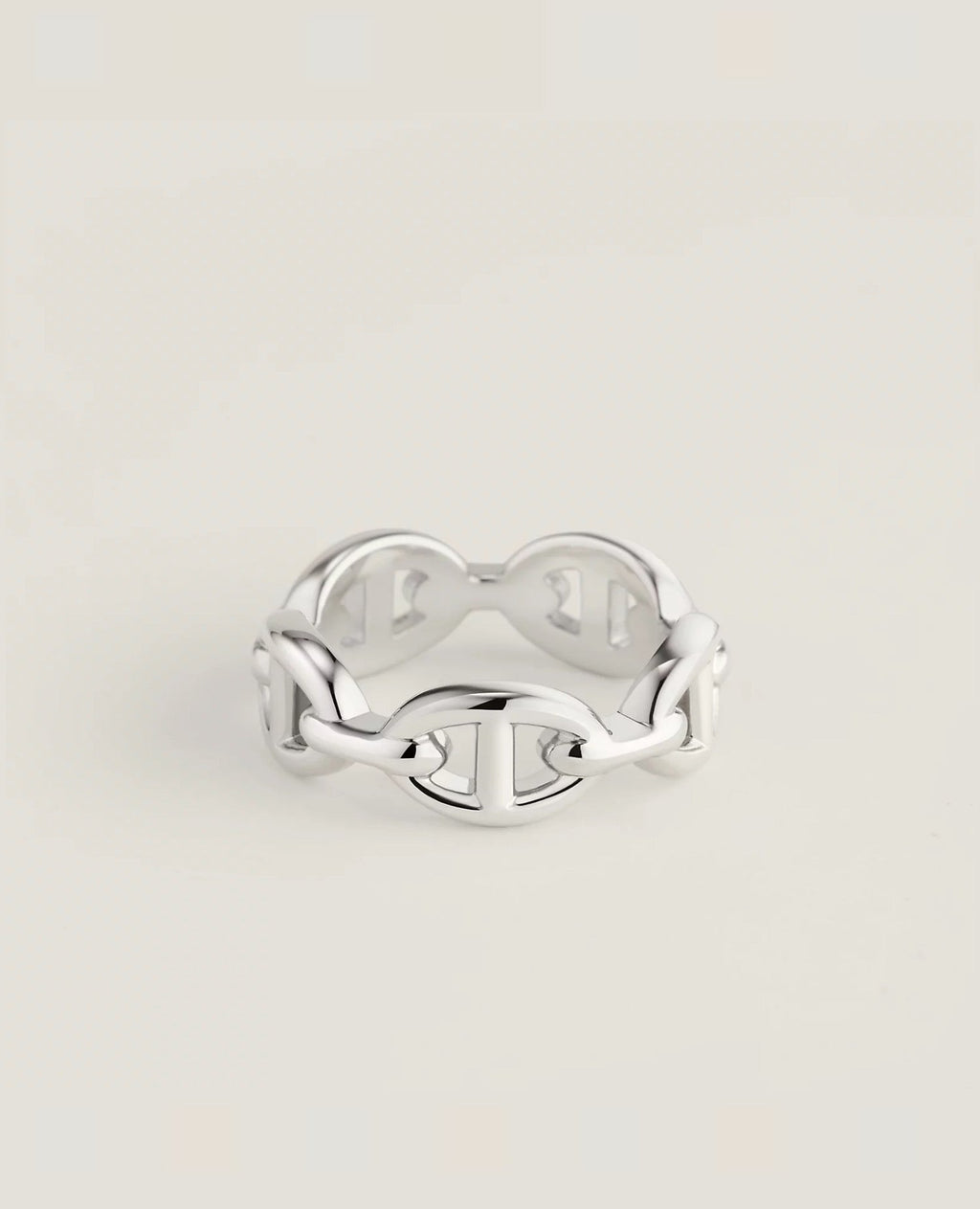 Hermès Chaine D'ancre Enchainee Ring, Small model Silver